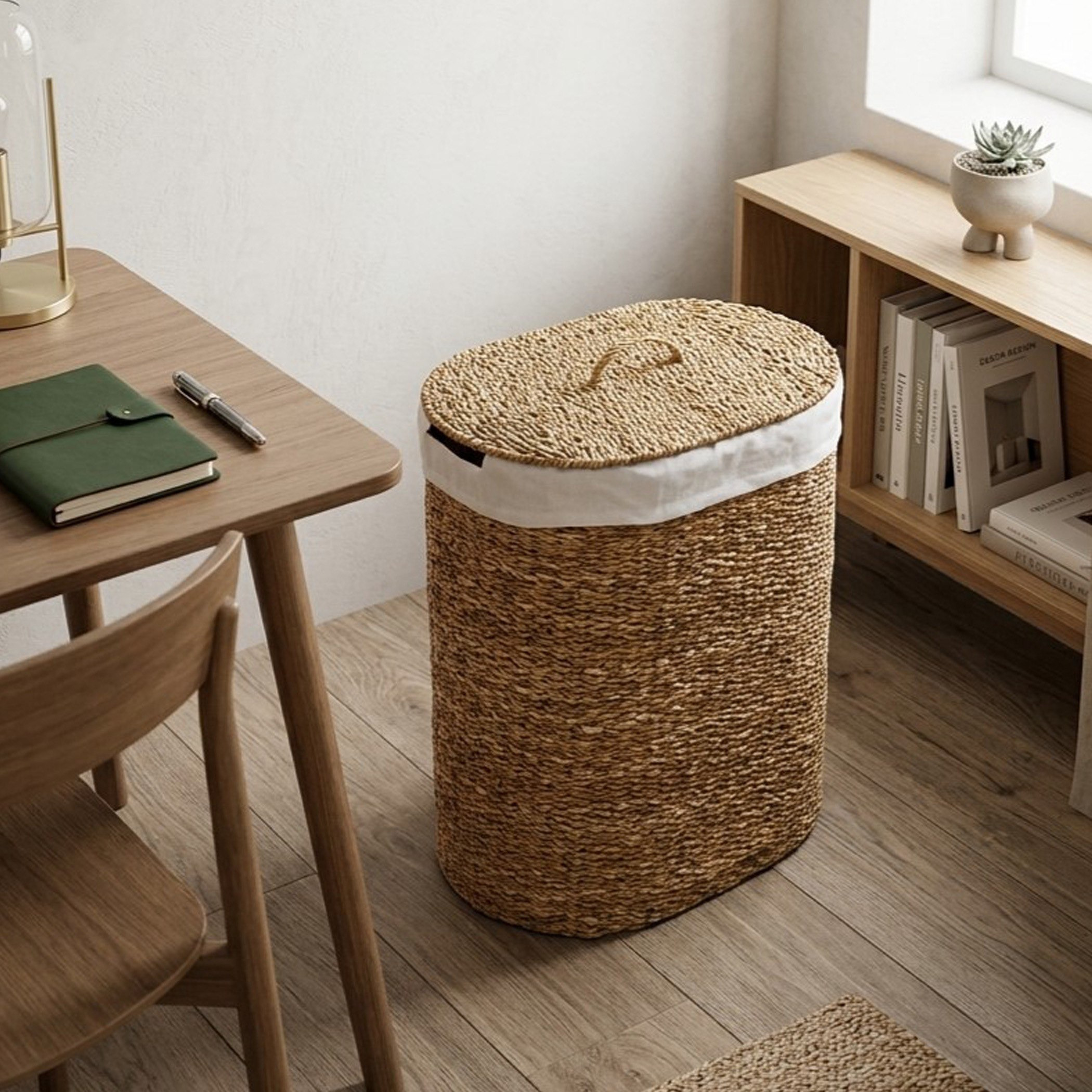 Naturaloom Laundry Hamper with Liner - 50x30x54 cm-hbxbathroom-bathroomstorage-laundryhampers-image-3