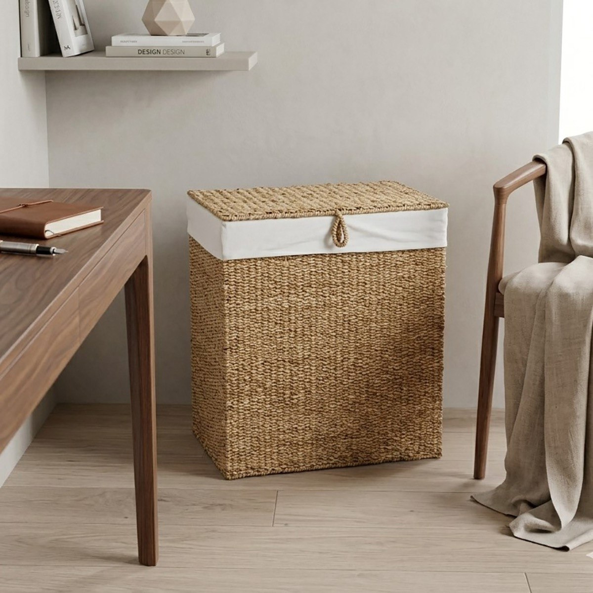 Naturaloom Laundry Hamper with Divider Liner - 60x36x61 cm-hbxbathroom-bathroomstorage-laundryhampers-image-1