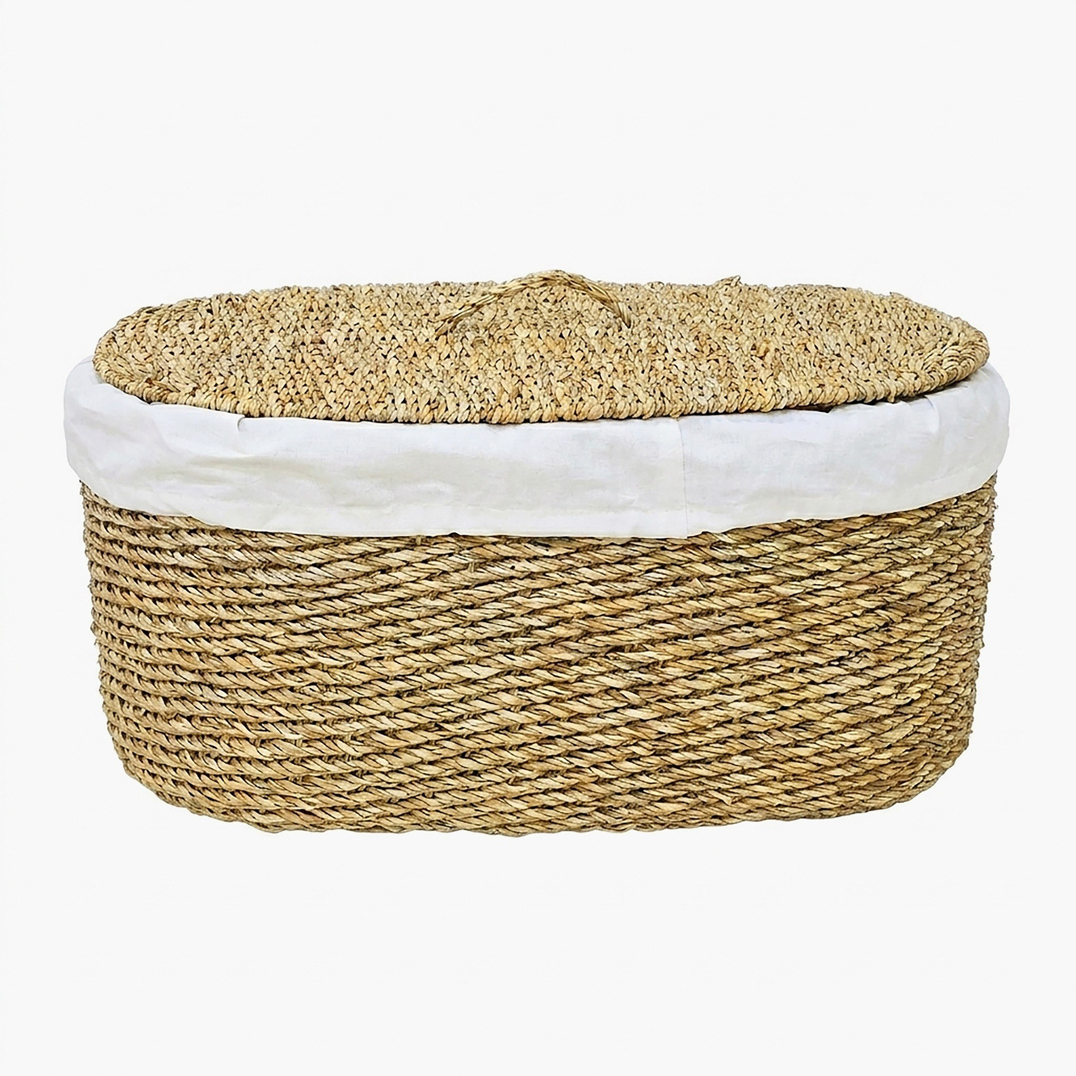 Naturaloom Oval Basket with Lid - 50x30x21 cm-hbxbedroom-bedroomaccessories-bedroomstorage-image-3