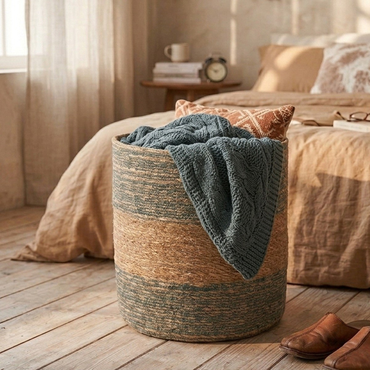 Naturaloom Round Large Storage Basket - 28x28 cm-hbxbedroom-bedroomaccessories-bedroomstorage-image-1