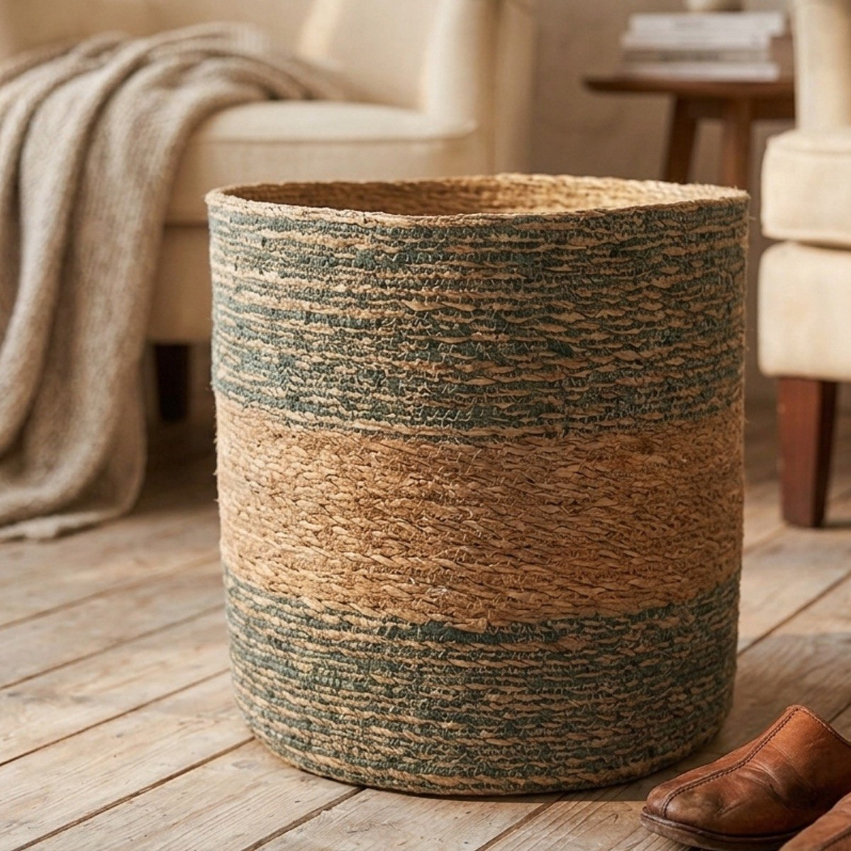 Naturaloom Round Large Storage Basket - 28x28 cm-hbxbedroom-bedroomaccessories-bedroomstorage-image-2