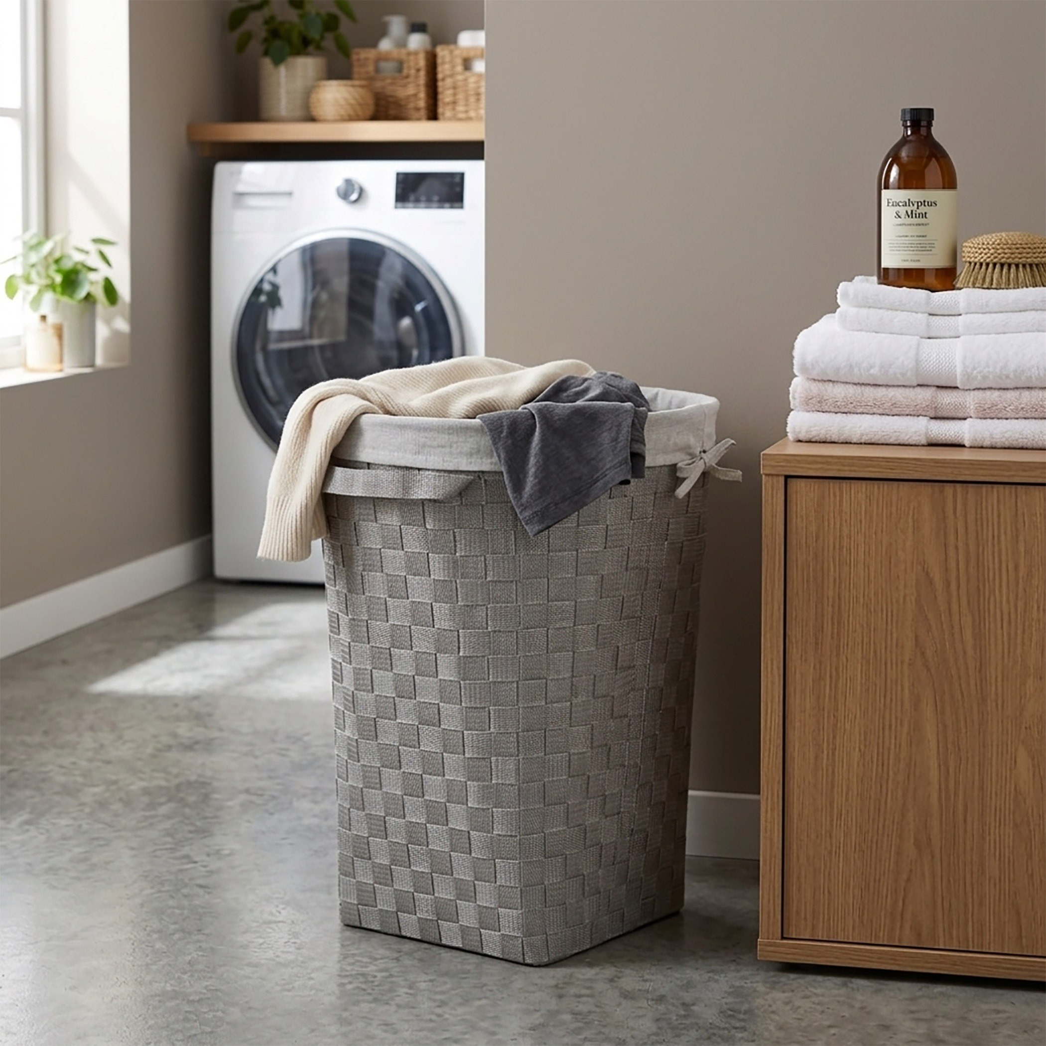 Strap Laundry Hamper - 40.6x40.6x53 cm-hbxbathroom-bathroomstorage-laundryhampers-image-2