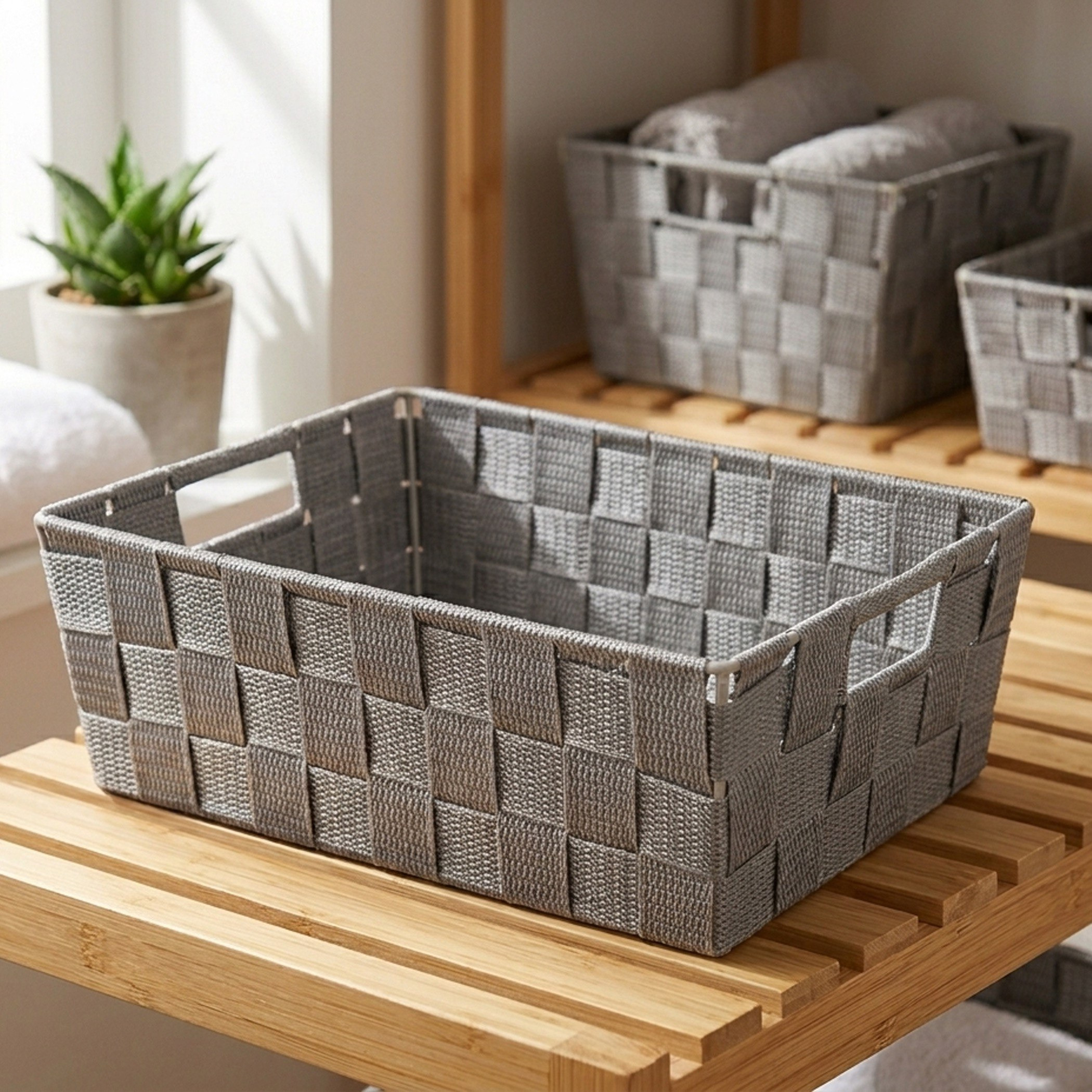Strap Multiuitlity Basket - 28x20x10 cm-hbxhomeware-hbxbathroom-image-1