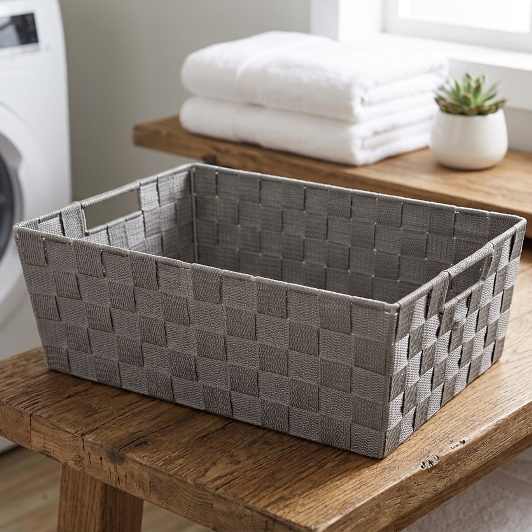 Strap Multiuitlity Basket - 36x27x13 cm-hbxhomeware-hbxbathroom-image-1