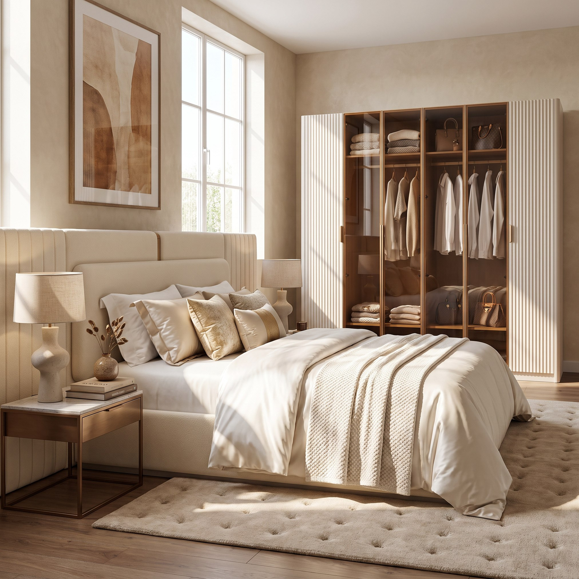Siena 6-Door Transparent Glass Wardrobe-hbxfurniture-wardrobes-image-2