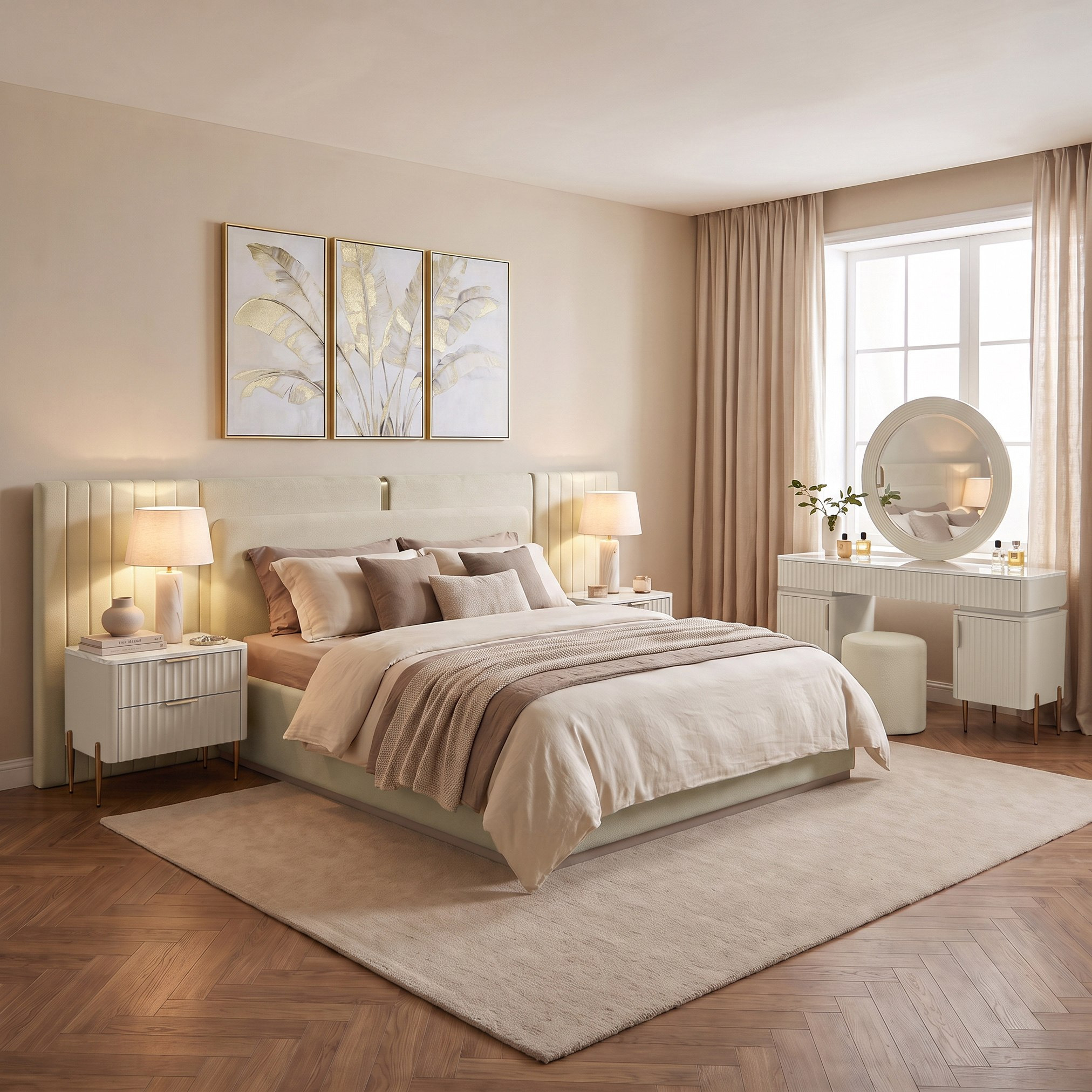 Siena 6-Piece King Bedroom Set - 180x200 cm-hbxbedroom-bedsandbedsets-bedroomsets-king-image-1