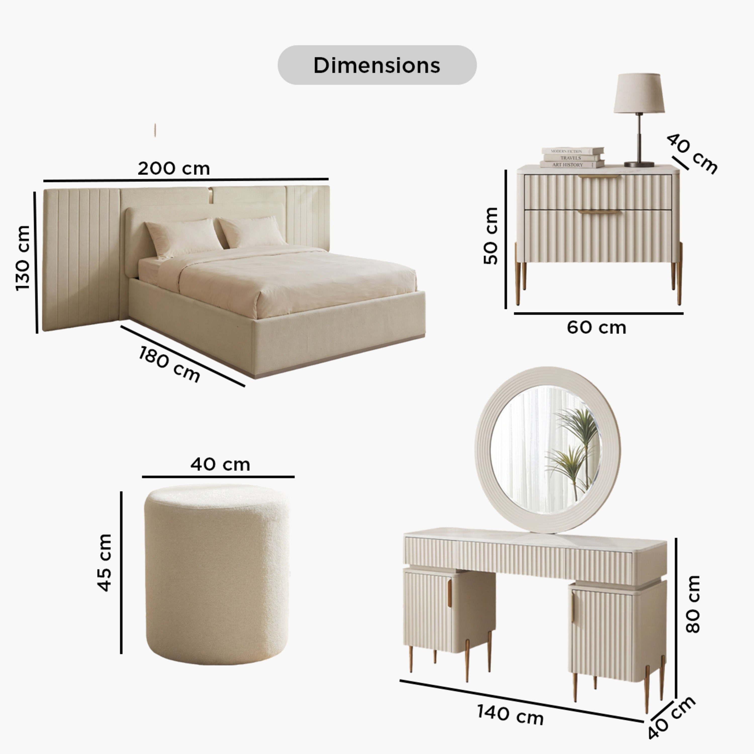 طقم غرفة نوم كينج 6 قطع من سيينا - 180x200 سم-hbxbedroom-bedsandbedsets-bedroomsets-king-image-15