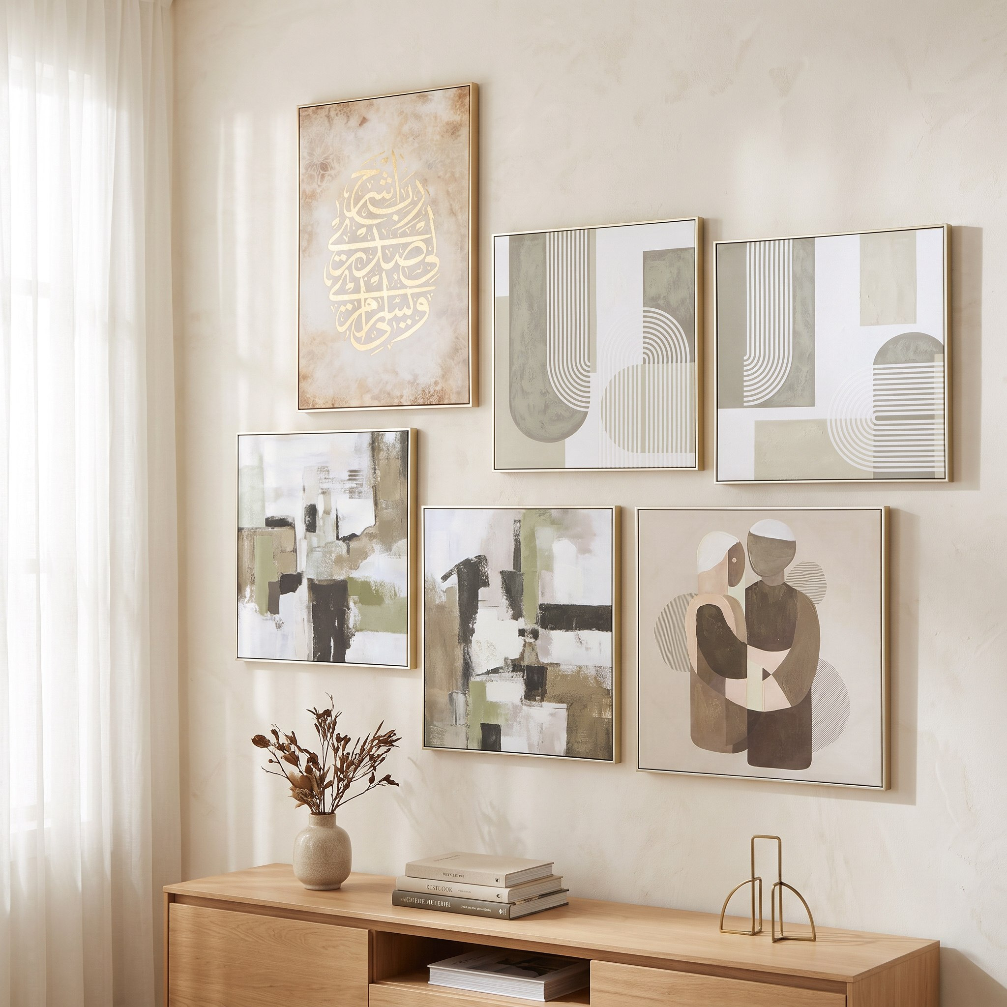 Aran 2-Piece Abstract 60% Hand Painted Canvas Art Set - 80x3x80 cm-hbxhomeware-hbxdecorandfurnishings-image-4