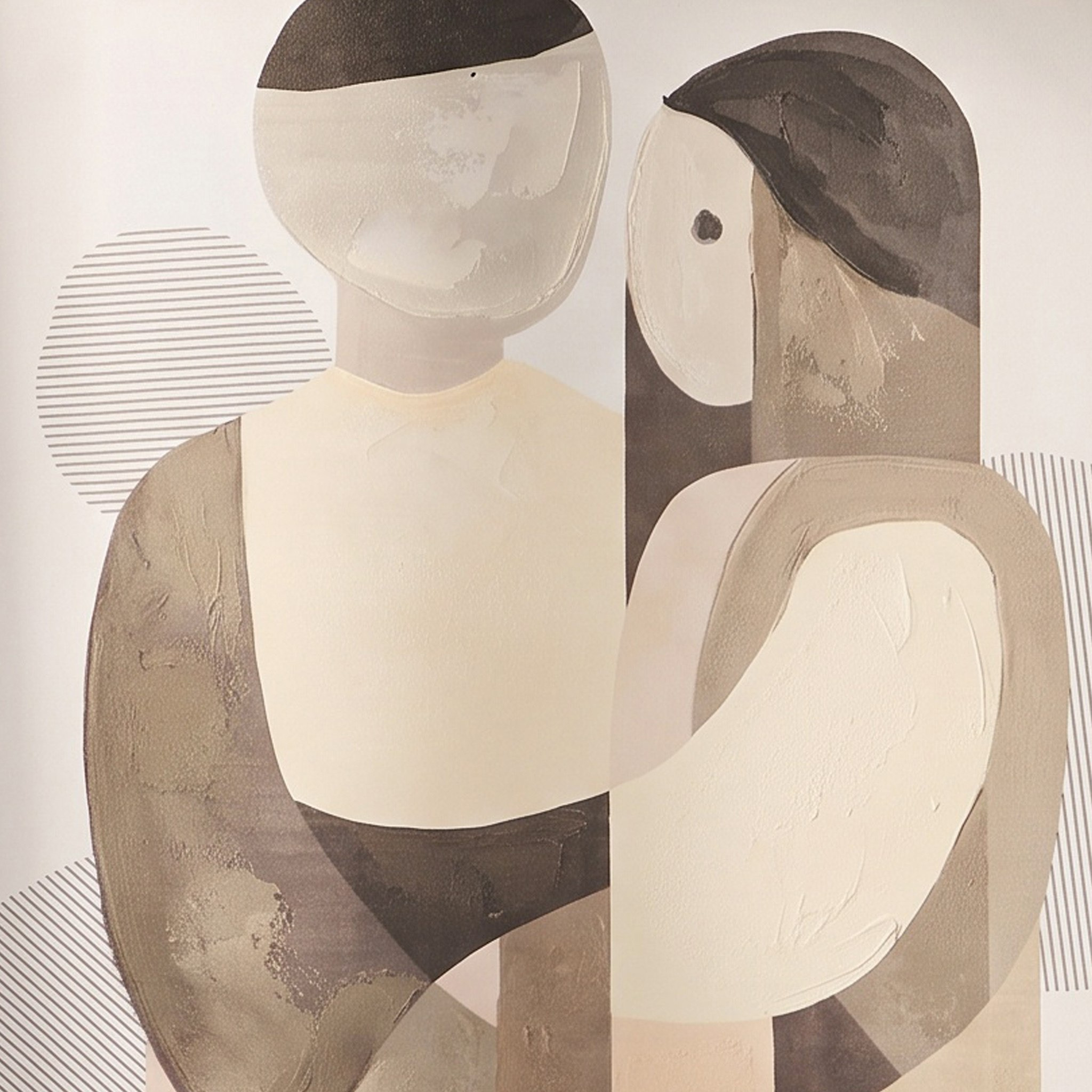 Aran Family 60% Hand Painted Canvas Art - 80x3x80 cm-hbxhomeware-hbxdecorandfurnishings-image-3