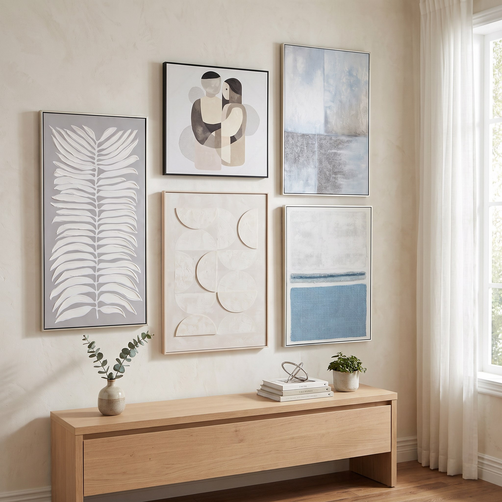 Aran Family 60% Hand Painted Canvas Art - 80x3x80 cm-hbxhomeware-hbxdecorandfurnishings-image-4