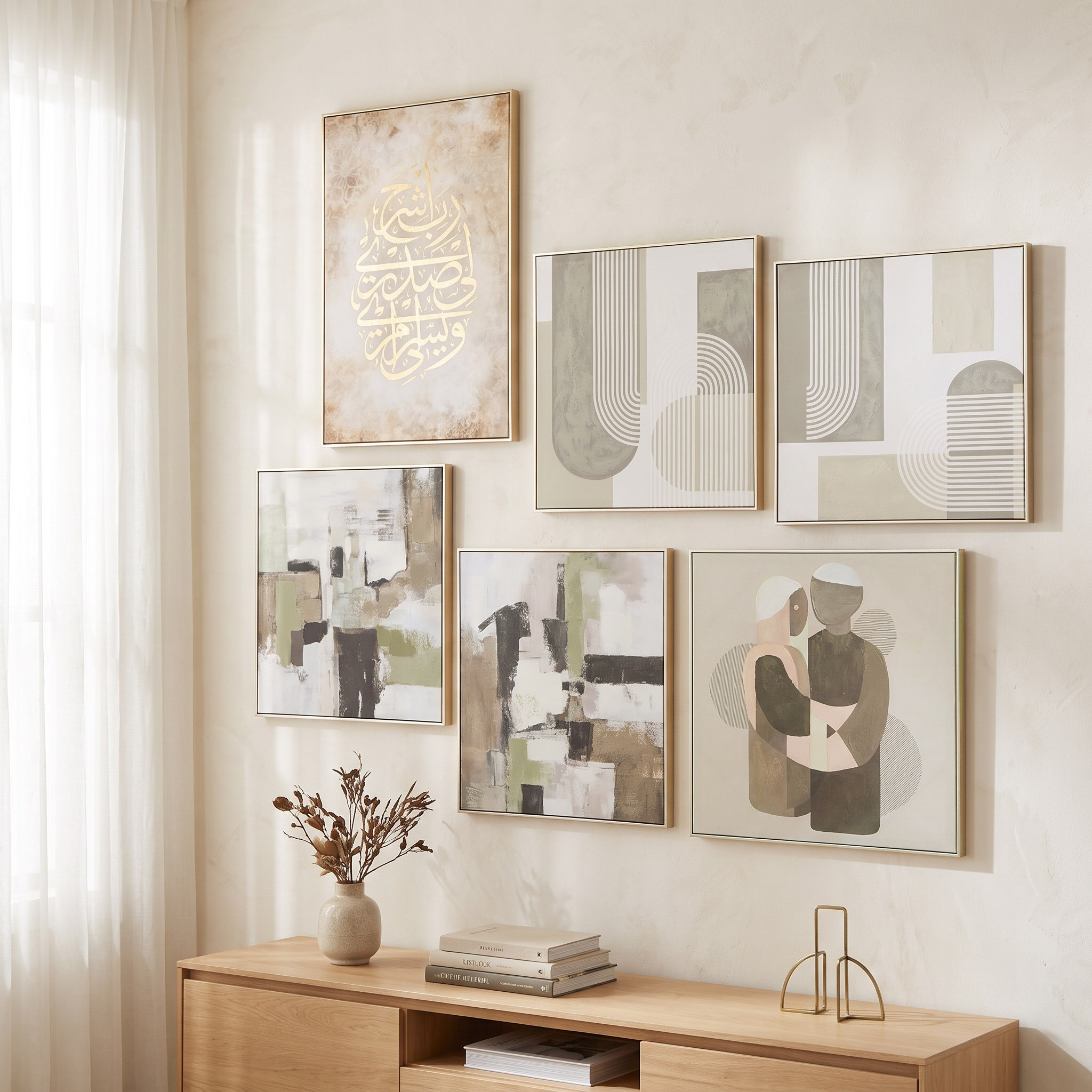 Aran Togetherness 60% Hand Painted Canvas Art - 80x3x80 cm-hbxhomeware-hbxdecorandfurnishings-image-4