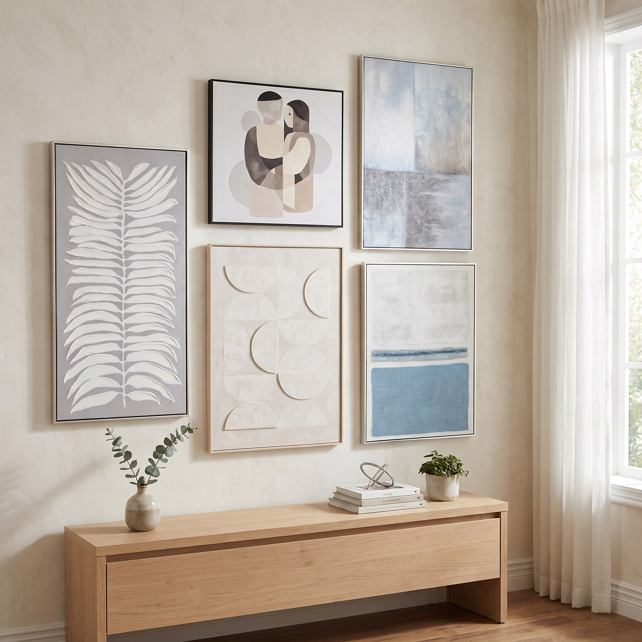 Aran Four Square 100% Hand Painted Canvas Art - 80x3.8x120 cm-hbxhomeware-hbxdecorandfurnishings-image-4