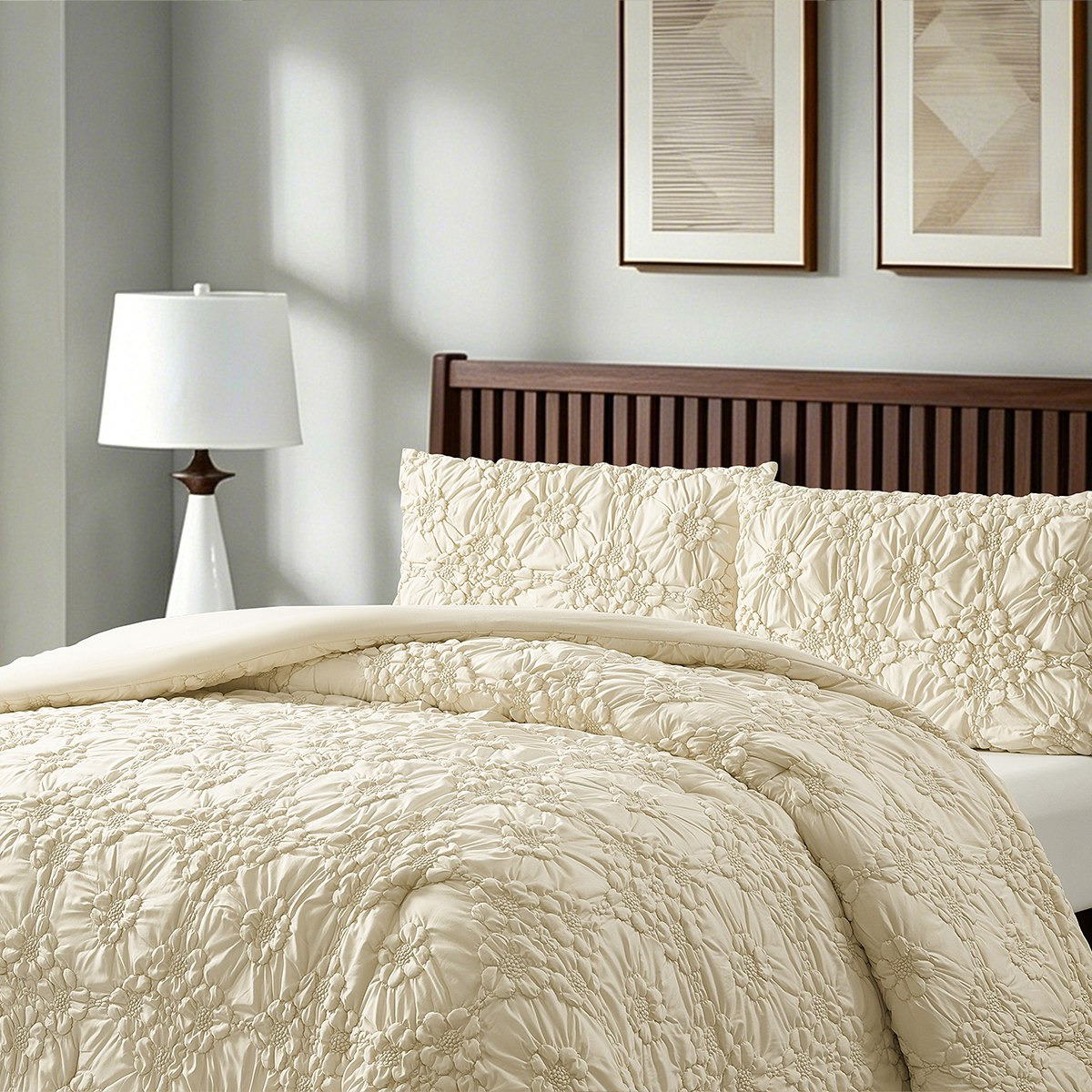 Braxton 3-Piece Ruffle Flower Twin Comforter Set - 160x220 cm-hbxhomeware-hbxbedroom-image-3