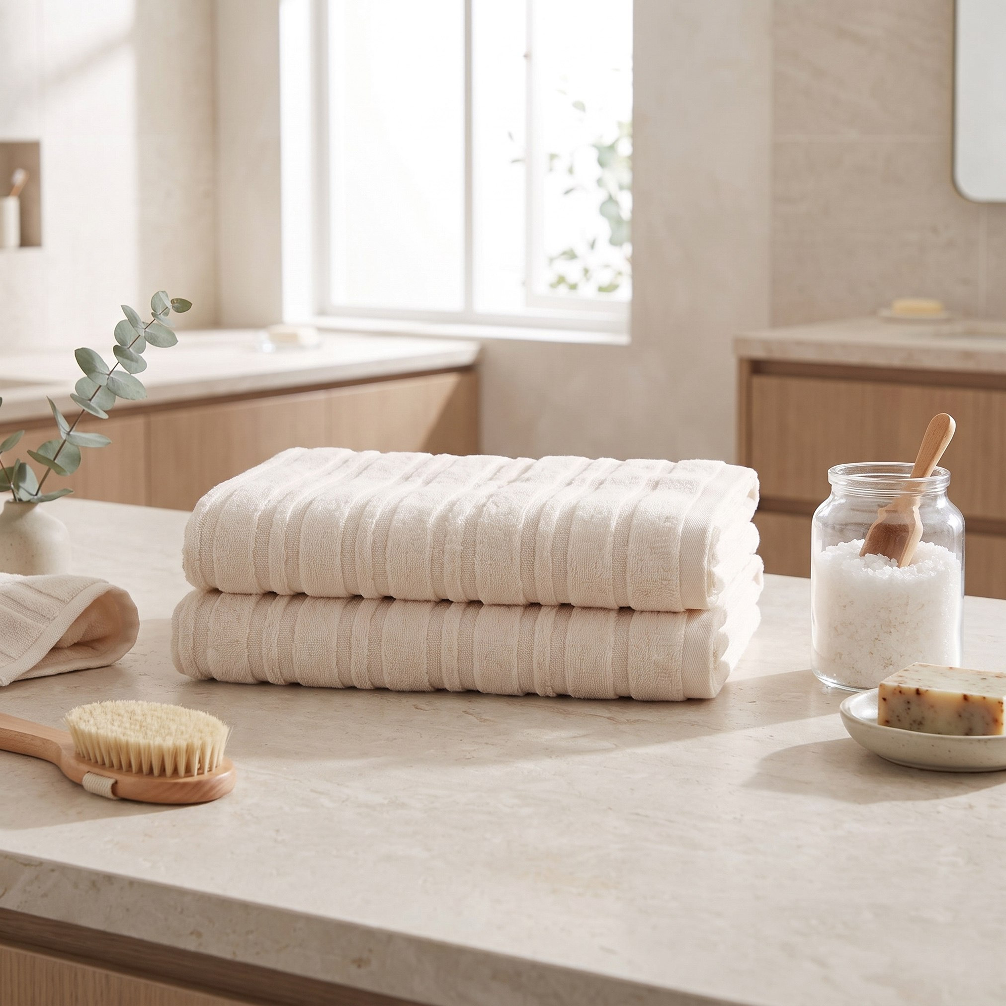 طقم مناشف حمام قطن قطعتين من بيرفورمانس - 70x140 سم-hbxbathroom-bathroomtextiles-image-5