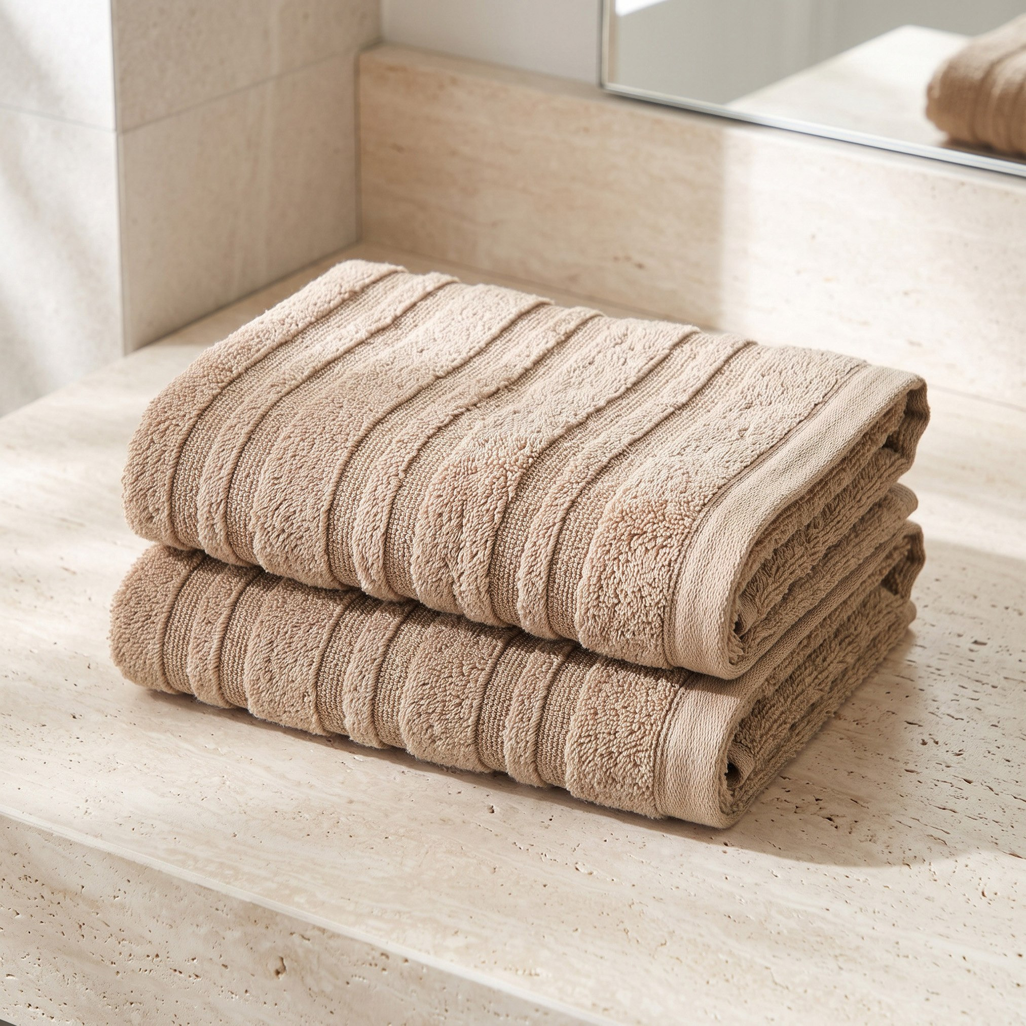طقم مناشف يد قطن قطعتين من بيرفورمانس - 50x90 سم-hbxbathroom-bathroomtextiles-image-1