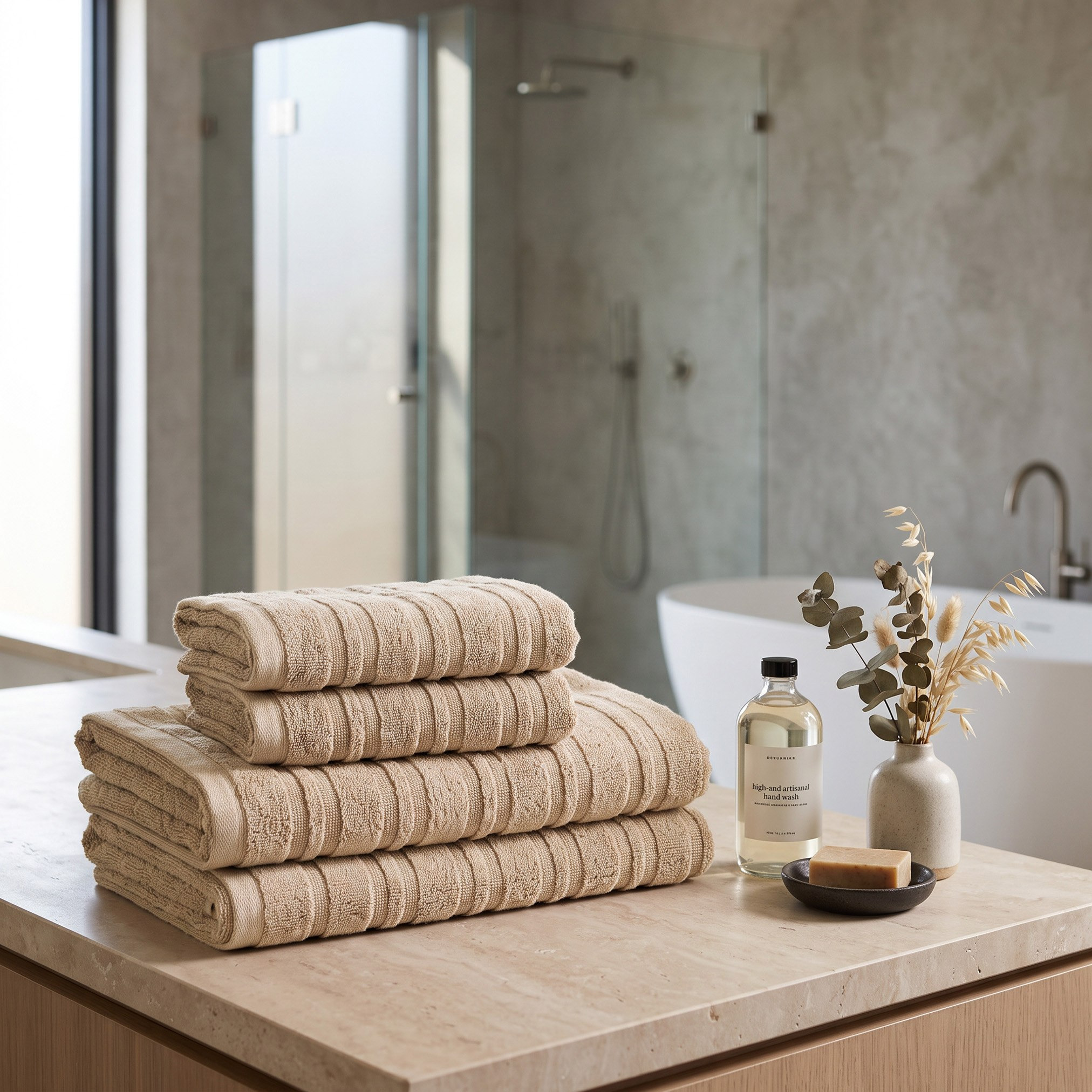 طقم مناشف يد قطن قطعتين من بيرفورمانس - 50x90 سم-hbxbathroom-bathroomtextiles-image-4