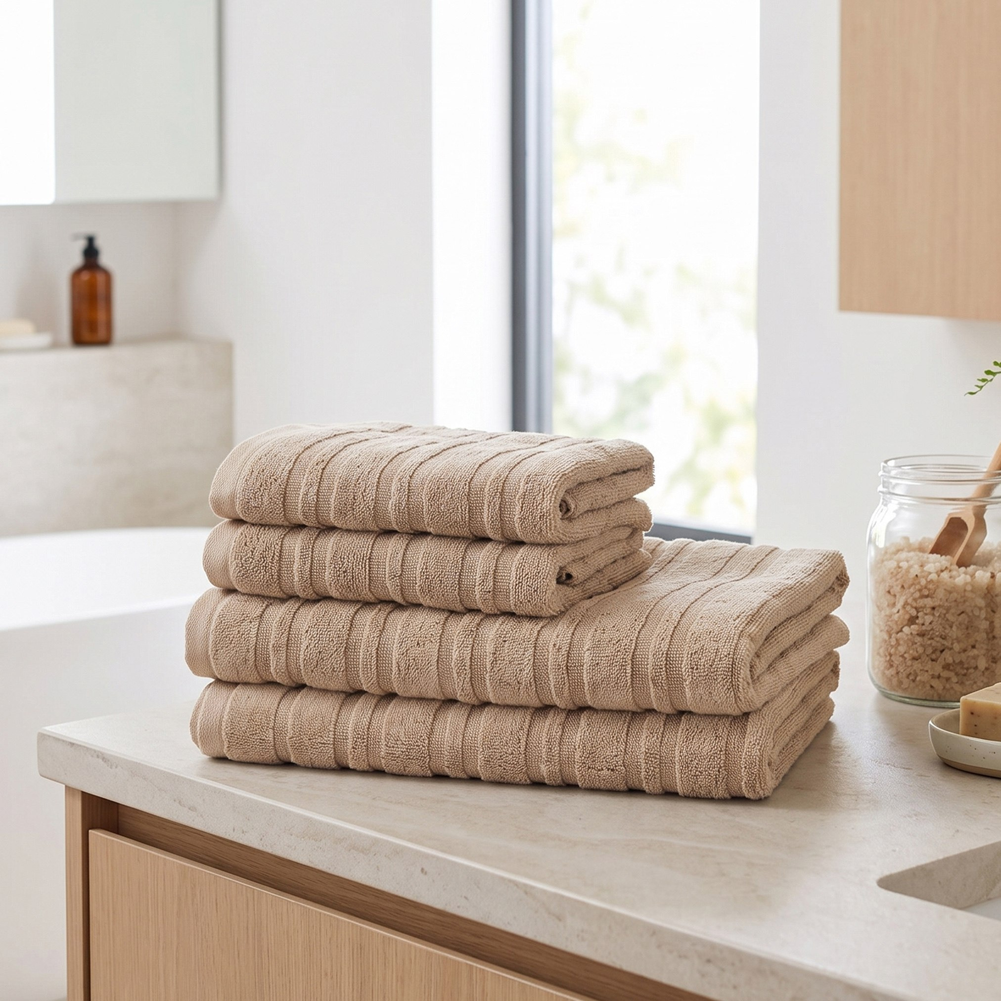 طقم مناشف حمام قطن قطعتين من بيرفورمانس - 70x140 سم-hbxbathroom-bathroomtextiles-image-5