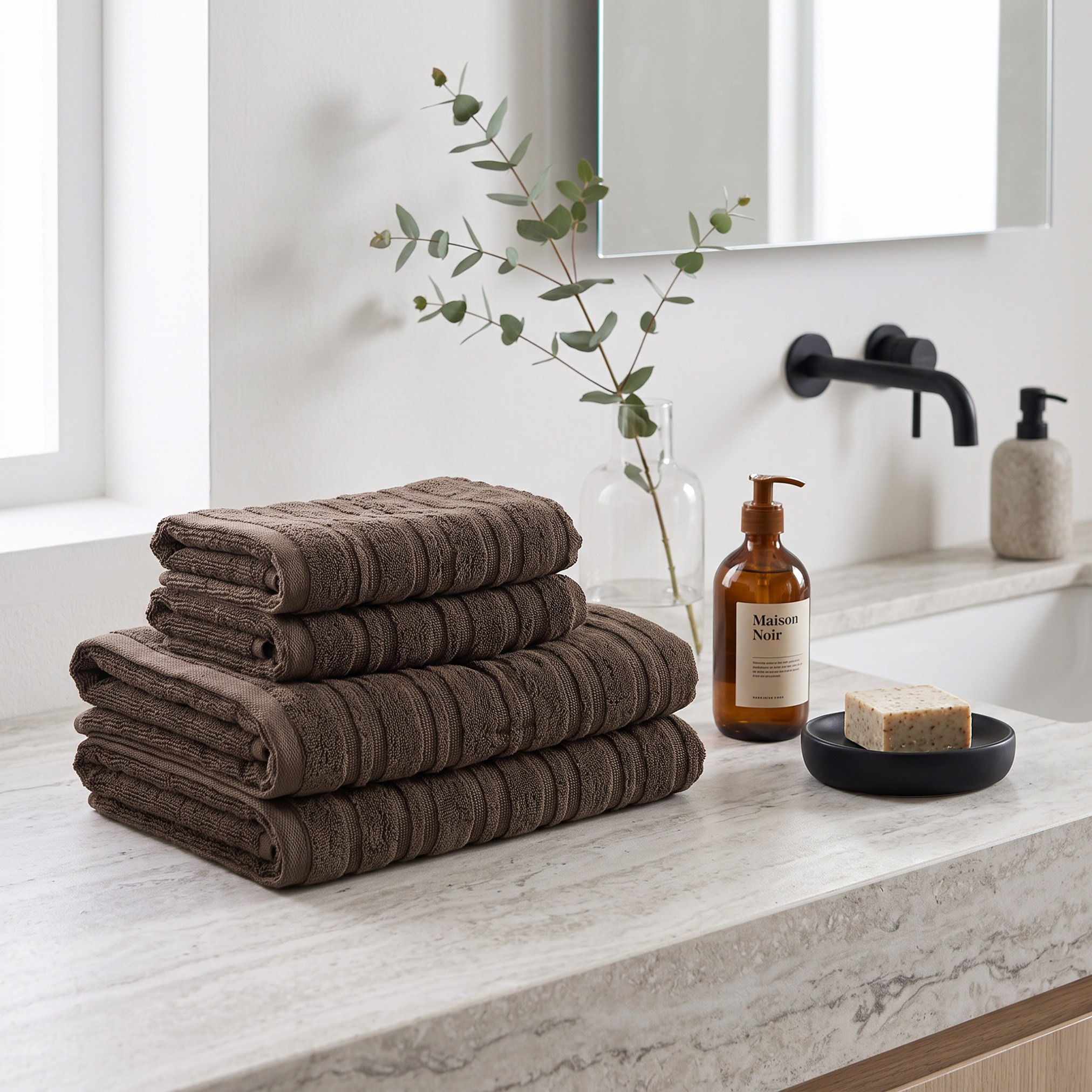 طقم مناشف يد قطن قطعتين من بيرفورمانس - 50x90 سم-hbxbathroom-bathroomtextiles-image-4