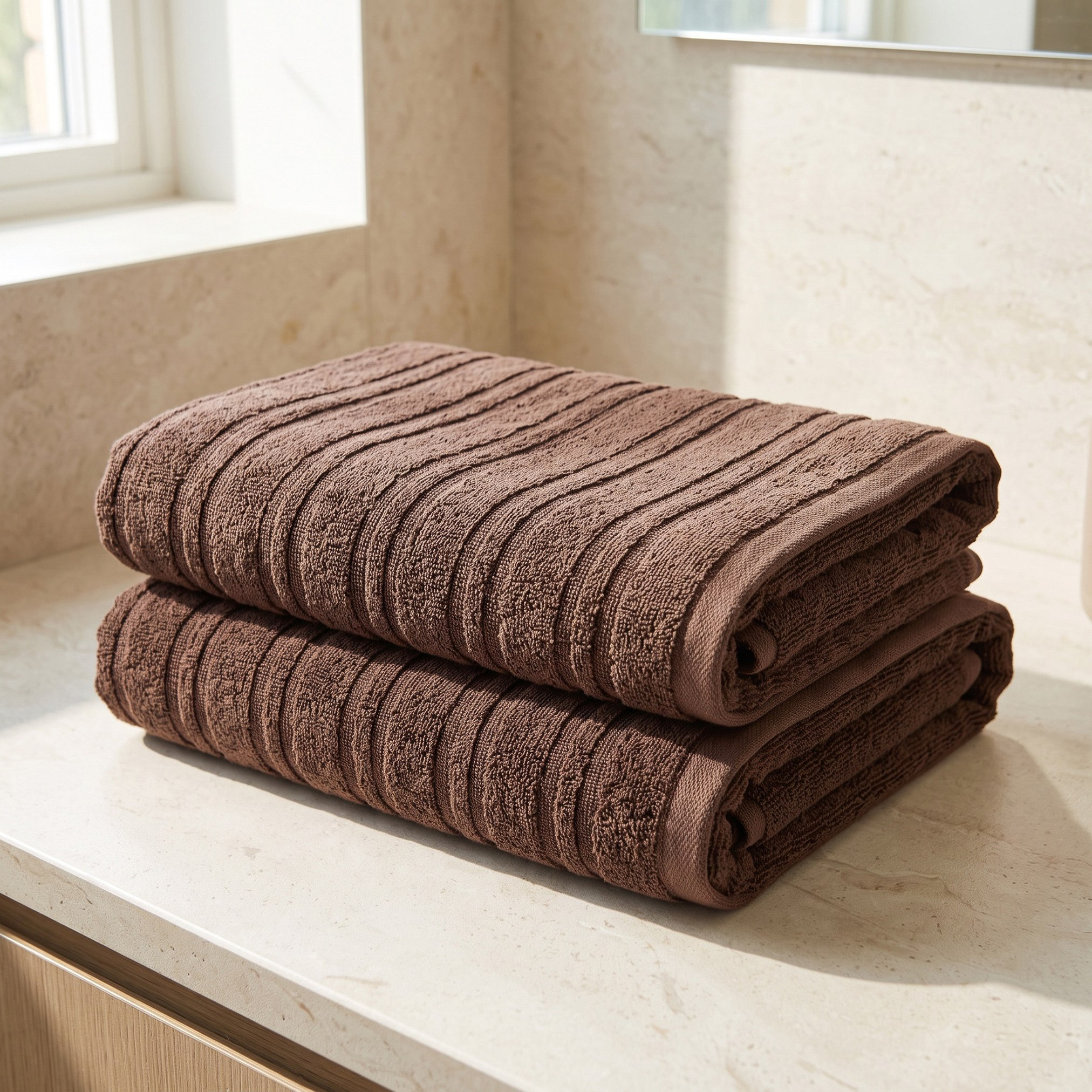 طقم مناشف حمام قطن قطعتين من بيرفورمانس - 70x140 سم-hbxbathroom-bathroomtextiles-image-1