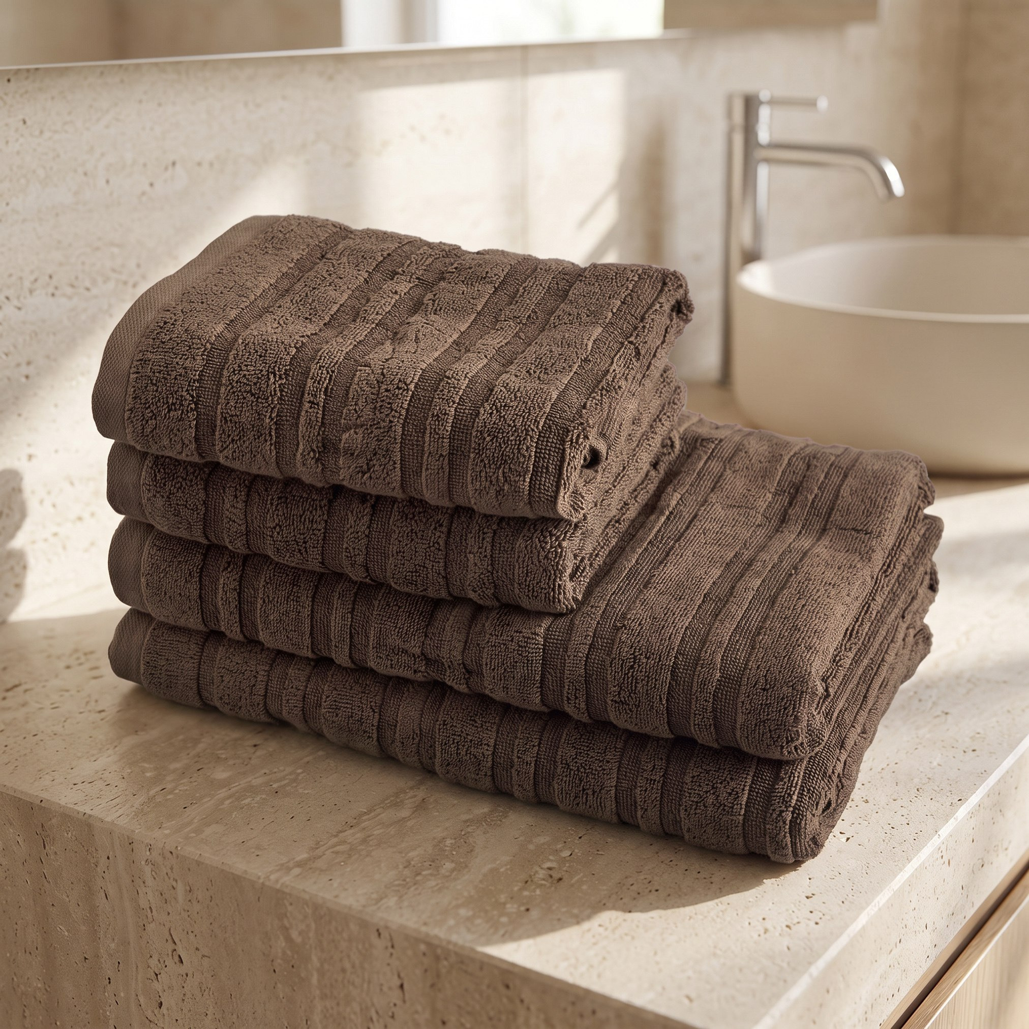 طقم مناشف حمام قطن قطعتين من بيرفورمانس - 70x140 سم-hbxbathroom-bathroomtextiles-image-4