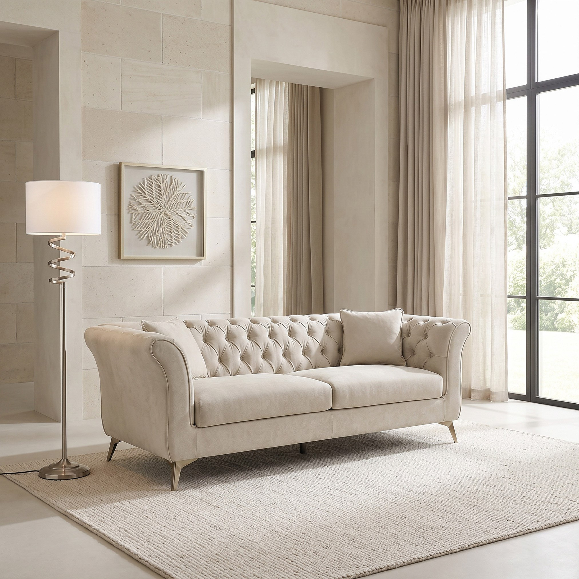 Oro NXT 3-Seater Fabric Sofa with 2 Cushions-hbxlivingroom-sofasandarmchairs-sofas-image-1