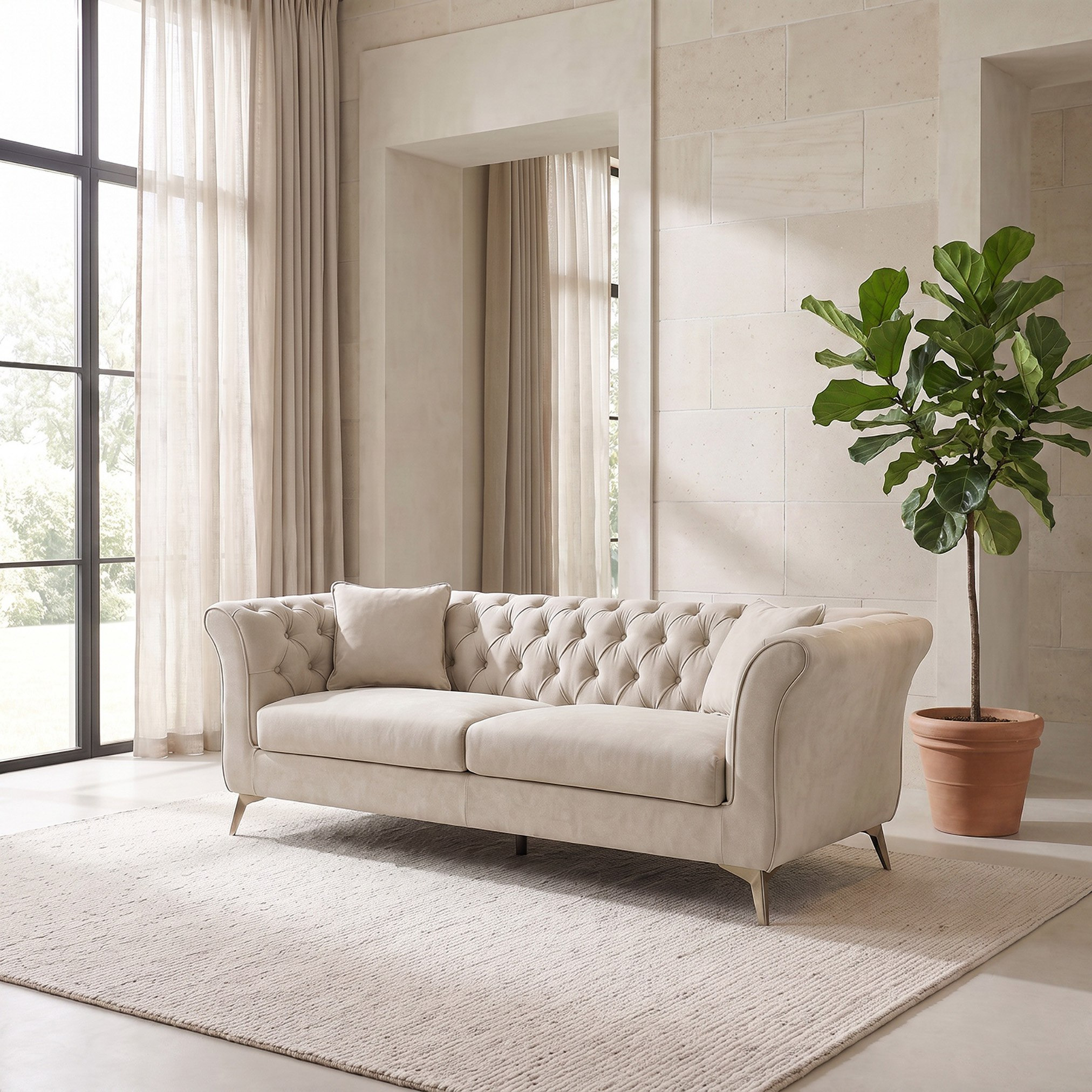 Oro NXT 3-Seater Fabric Sofa with 2 Cushions-hbxlivingroom-sofasandarmchairs-sofas-image-2