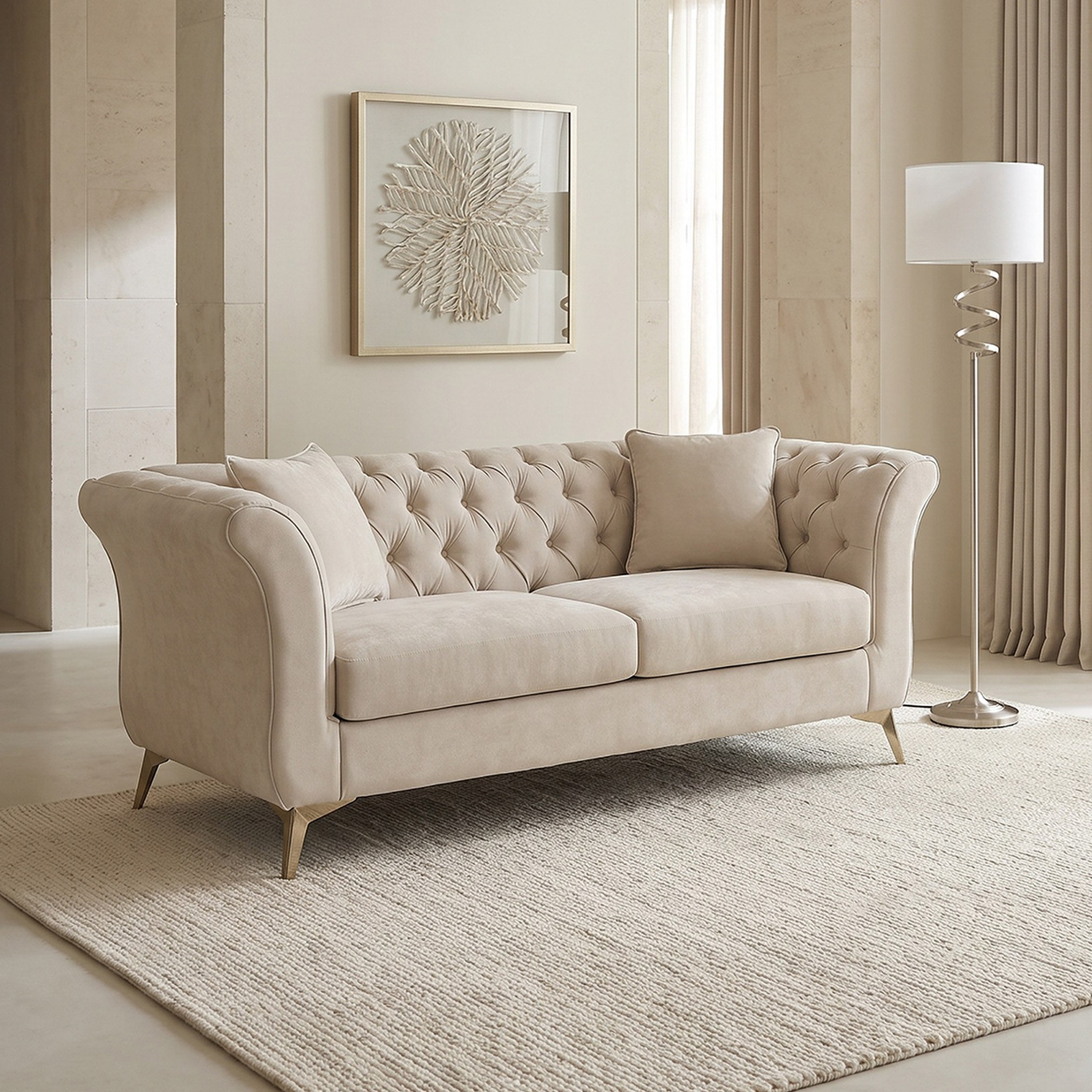 Oro NXT 2-Seater Fabric Sofa with 2 Cushions-hbxlivingroom-sofasandarmchairs-sofas-image-1