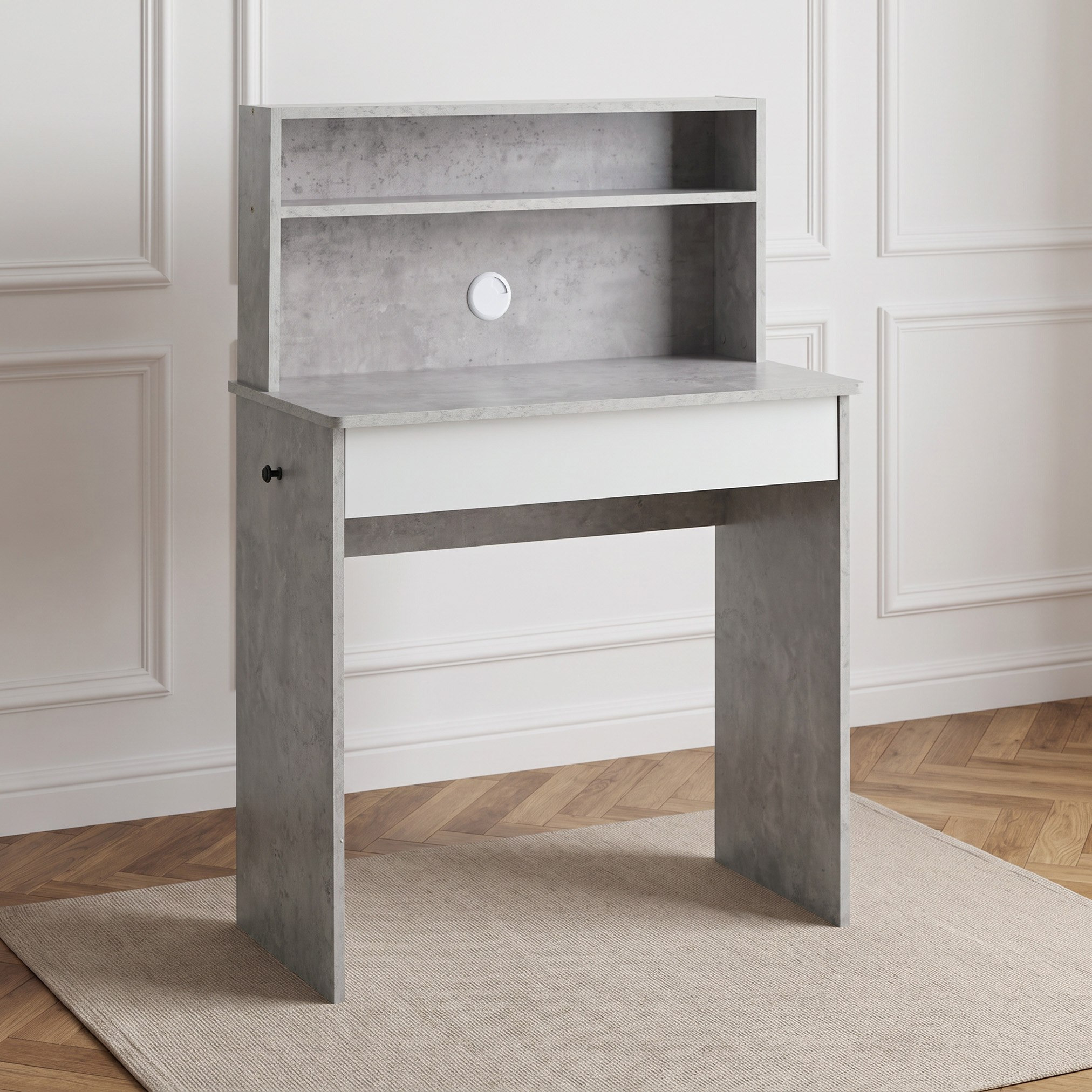 Islet Compact Nxt Study Desk with Drawer and Hutch-hbxfurniture-office-desks-image-1