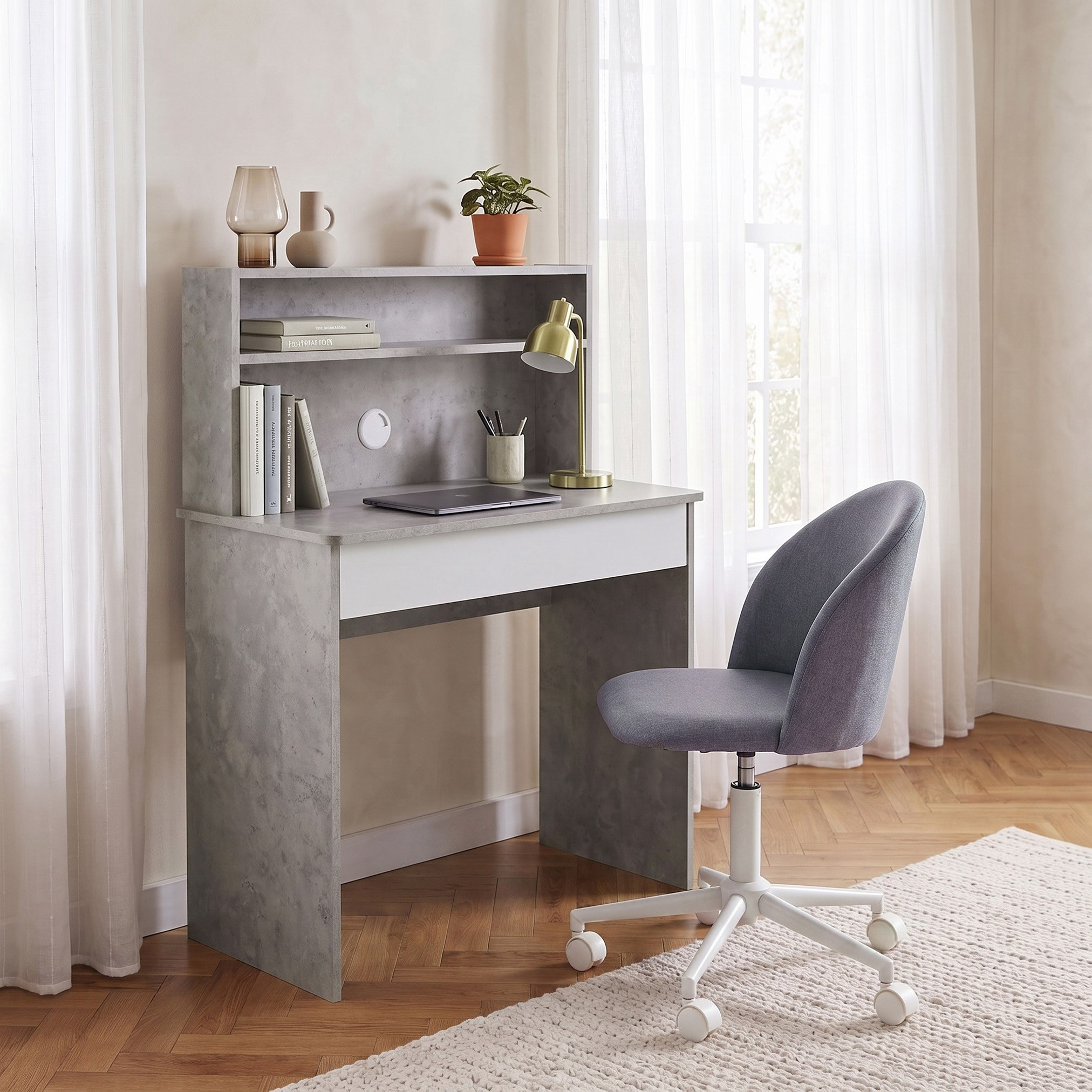 Islet Compact Nxt Study Desk with Drawer and Hutch-hbxfurniture-office-desks-image-7