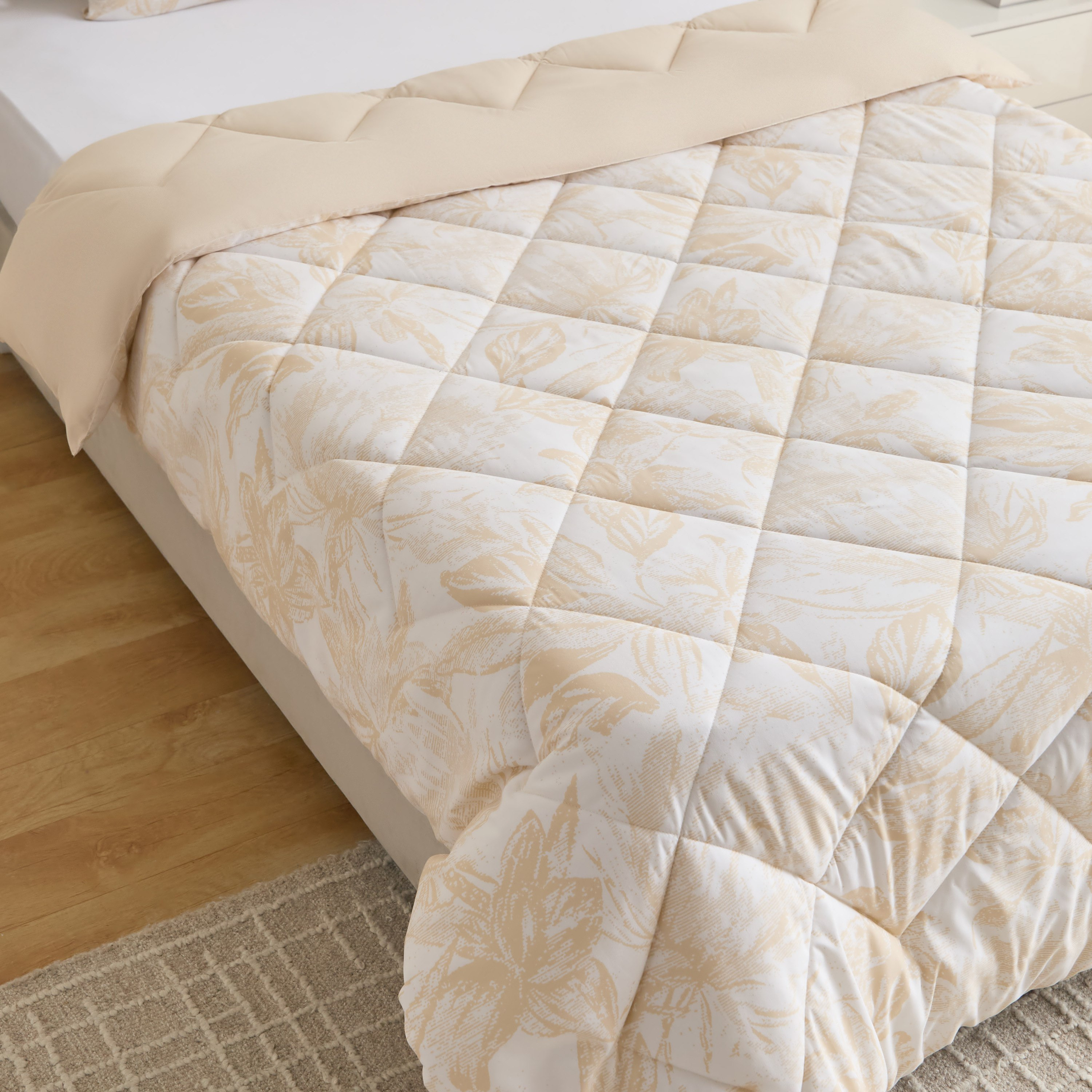 Madrid Floral Microfibre Reversible 2-Piece Twin Comforter Set - 160x220 cm-hbxhomeware-bedding-bedinabag-image-4