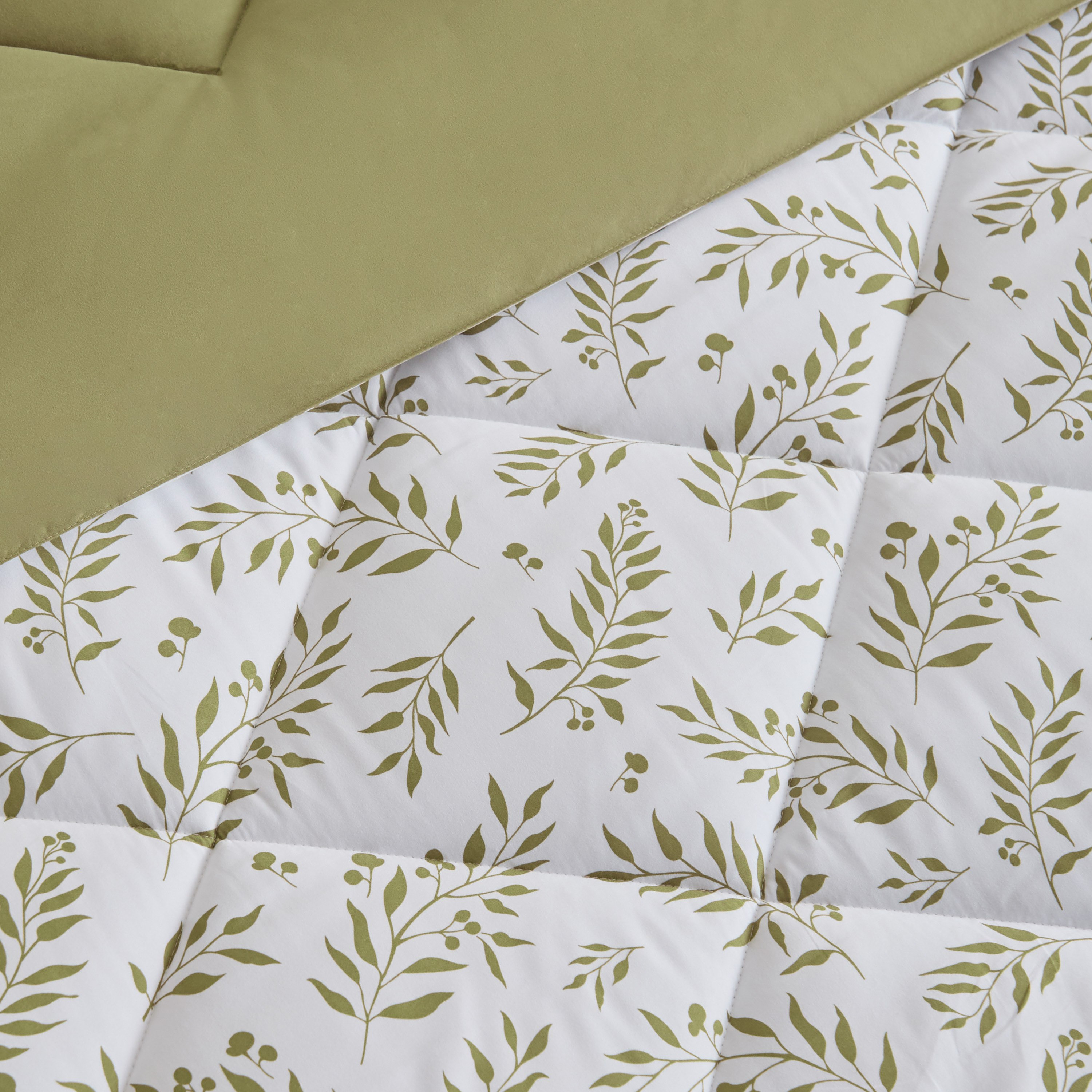 Madrid Leaf Microfibre 3-Piece King Reversible Comforter Set - 220x240 cm-hbxhomeware-bedding-bedinabag-image-5