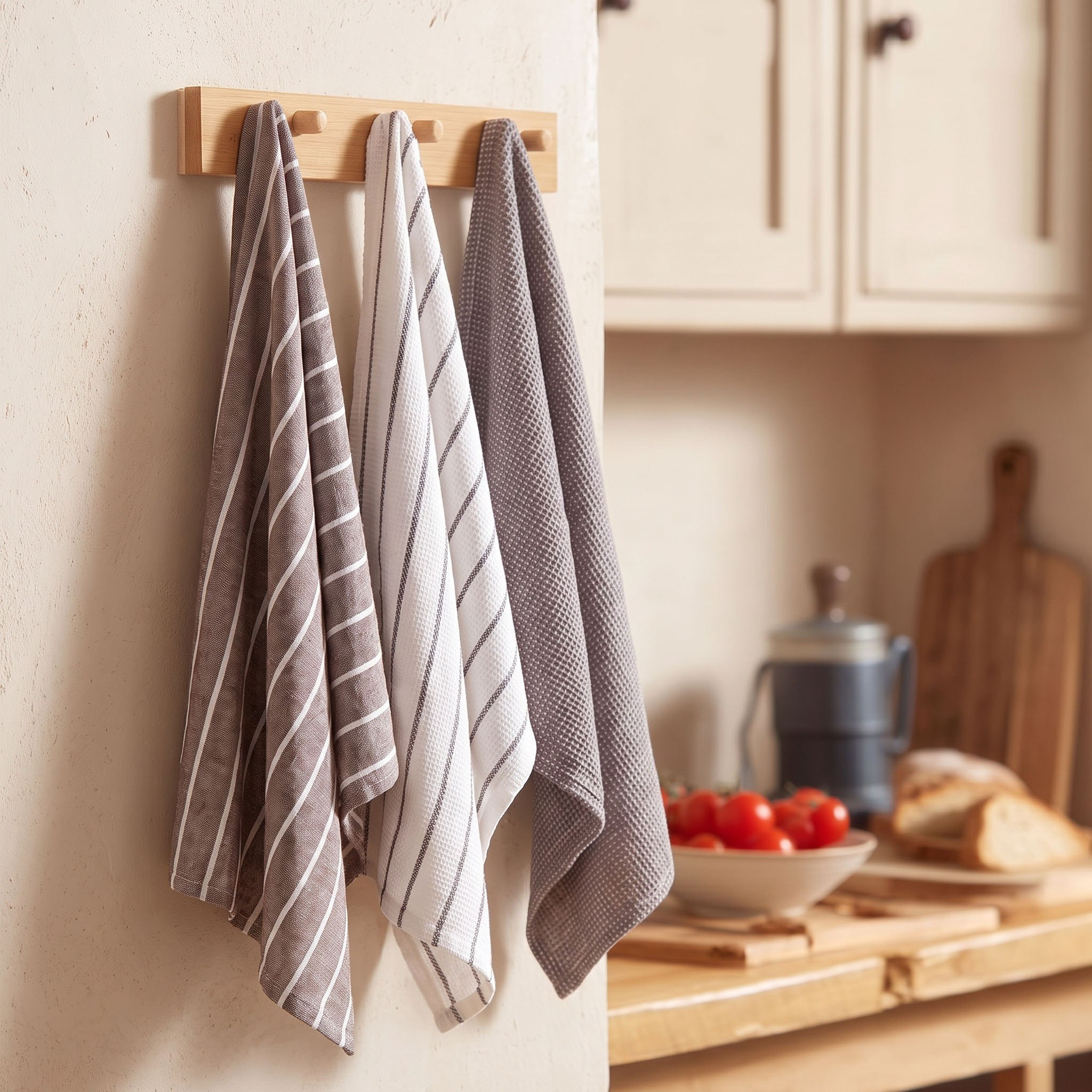 طقم مناشف مطبخ 3 قطع من وافل - 40x60 سم-hbxhomeware-kitchenware-kitchenlinens-image-1