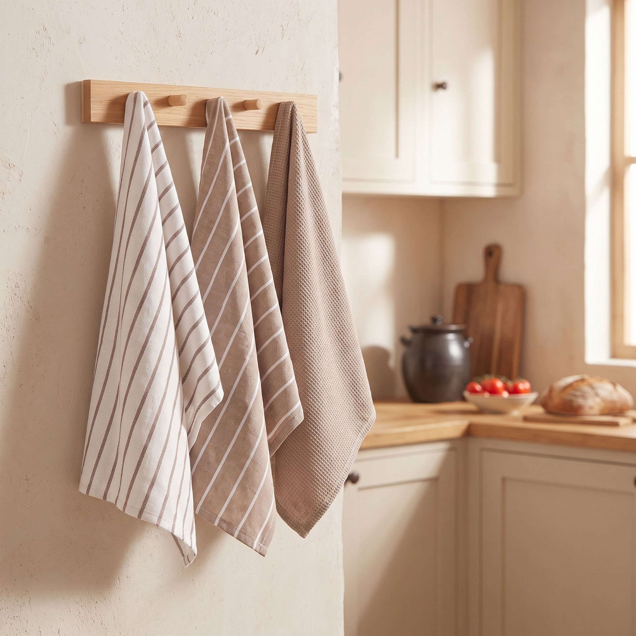 طقم مناشف مطبخ 3 قطع من وافل - 40x60 سم-hbxhomeware-kitchenware-kitchenlinens-image-1