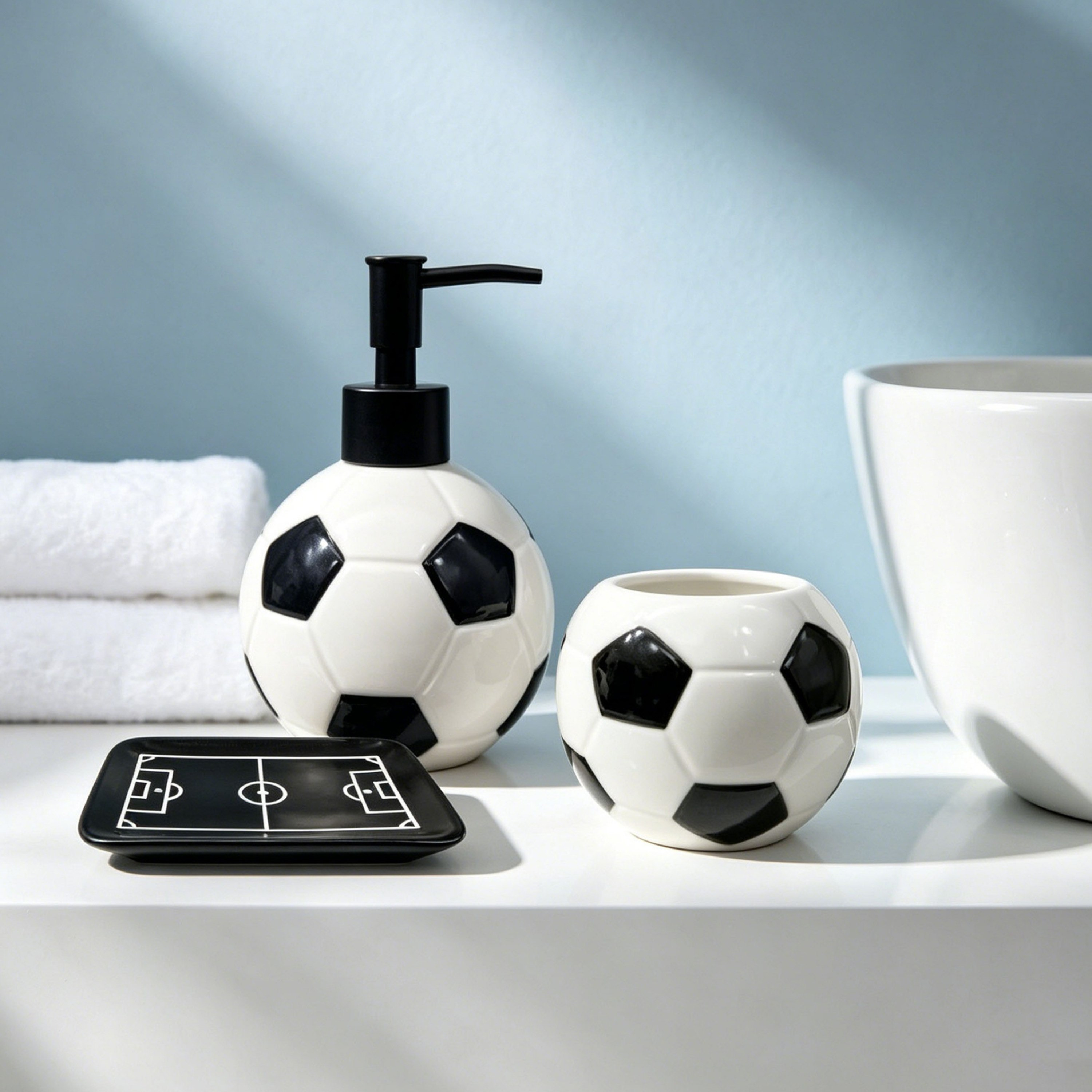 Arcade Football Bath - Set of 3-hbxhomeware-hbxbathroom-image-1