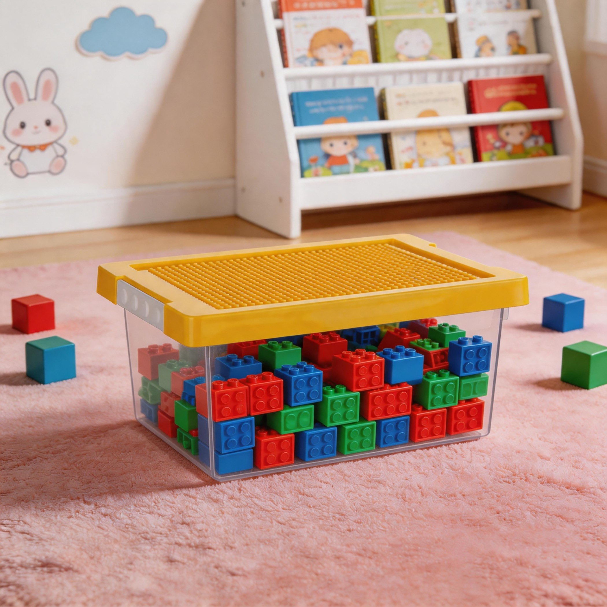 Arcade 5.8 Litre Lego Storage Box with Lid - 30x20.6x13.5 cm-hbxhomeware-kidsessentials-kidsorganiser-image-1