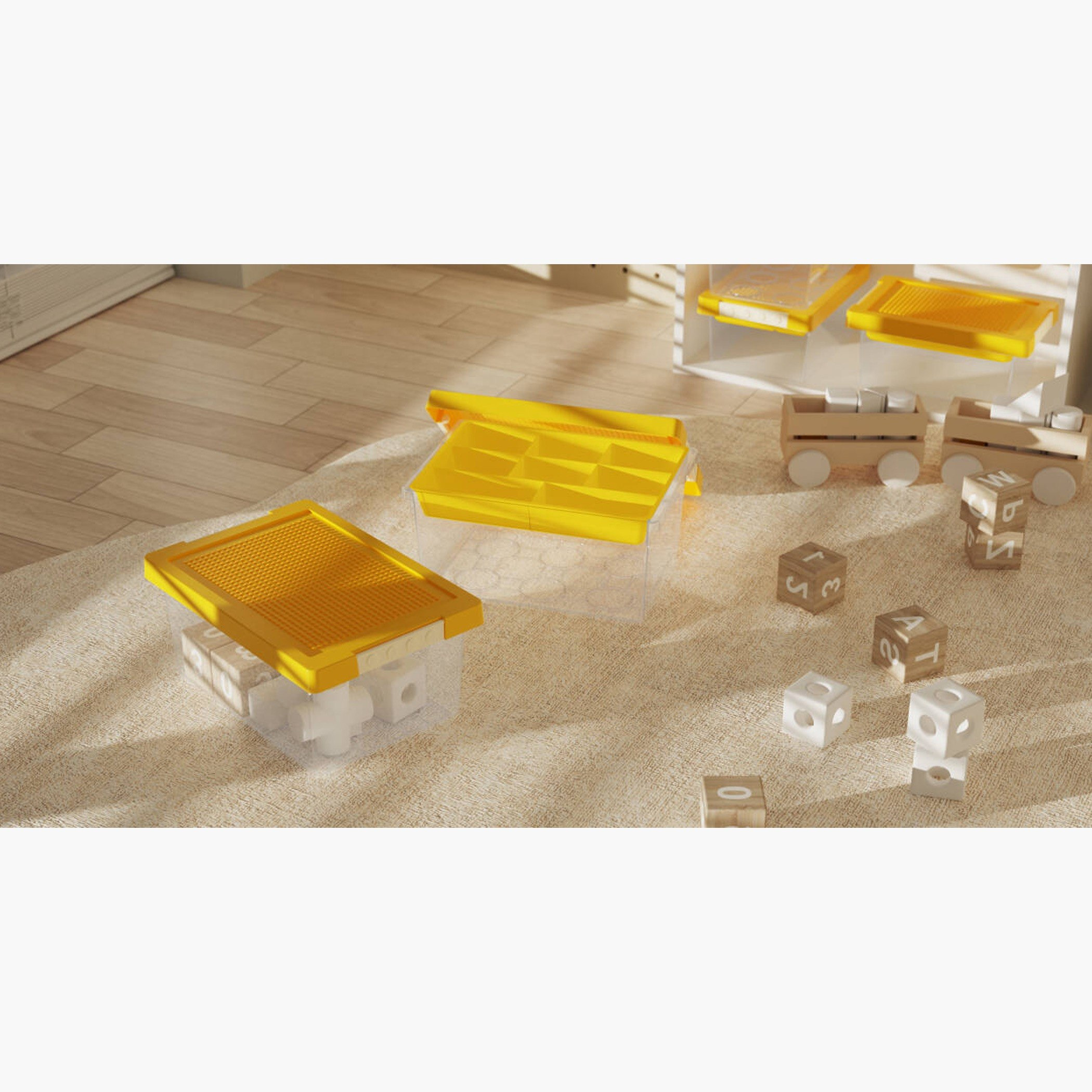 Arcade Lego Storage Box with Lid and Tray - 10.6 L-hbxhomeware-kidsessentials-kidsorganiser-image-2