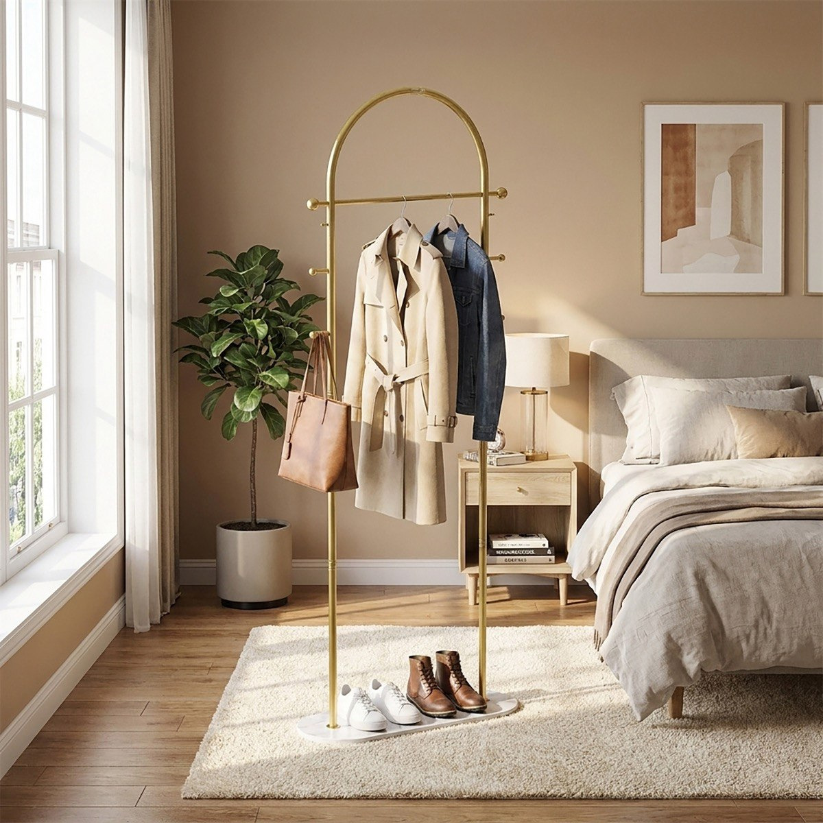 Prima Clothes Hanger Rail - 80x30x208 cm-hbxbedroom-bedroomaccessories-hangers-image-1