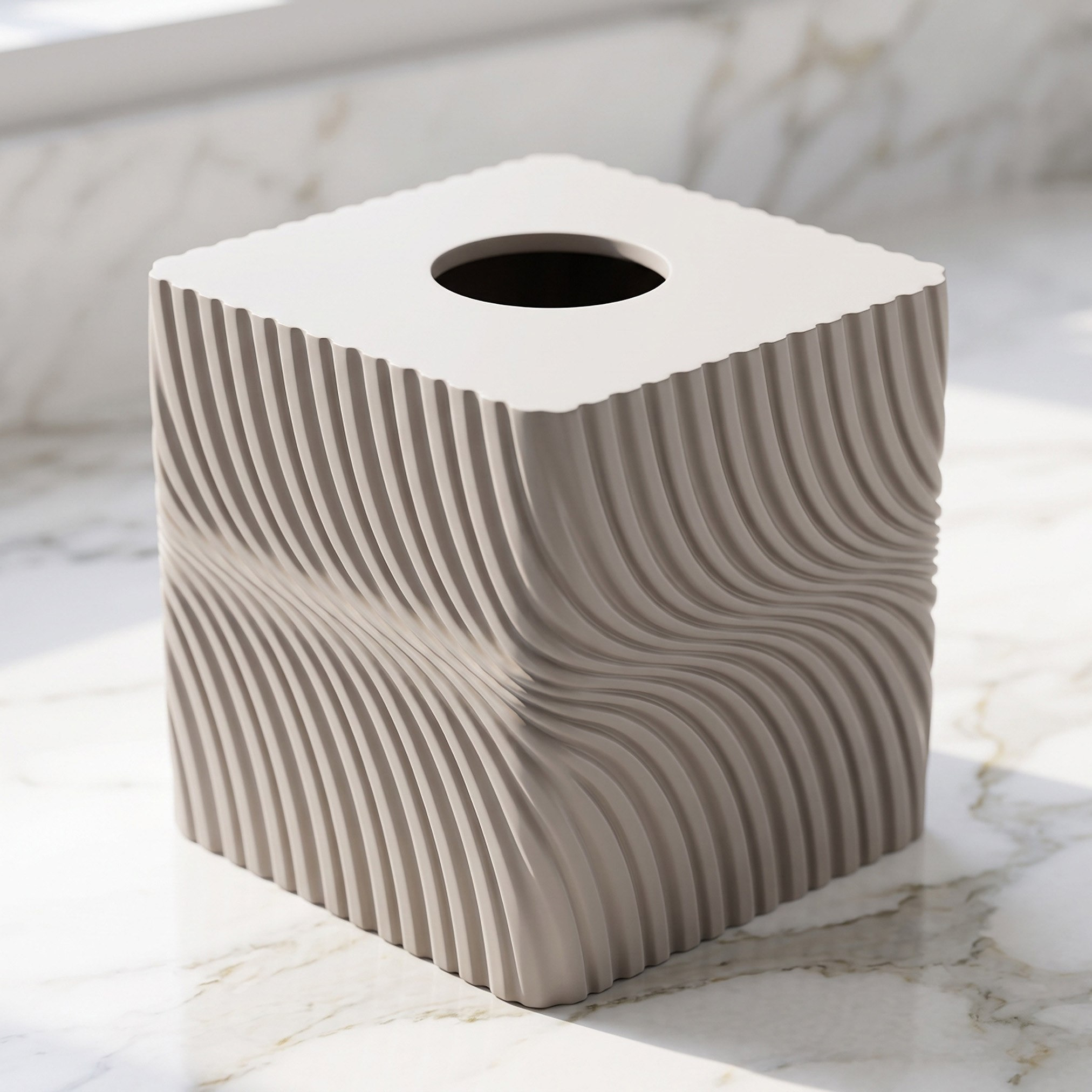 صندوق مناديل من الراتنج من أراي-hbxhomeware-bathandlaundry-tissueboxesandcottonjars-image-1