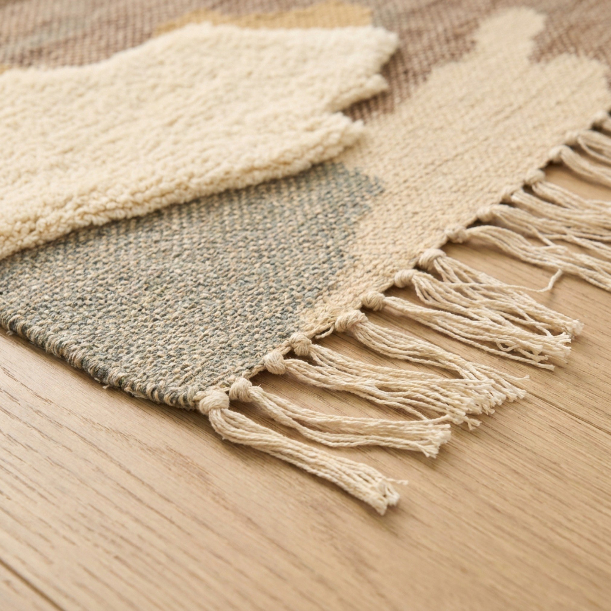 Aizel Cloudia Cotton Overtufted Dhurrie - 120x160 cm-hbxdecorandfurnishings-floorcoverings-rugs-image-4