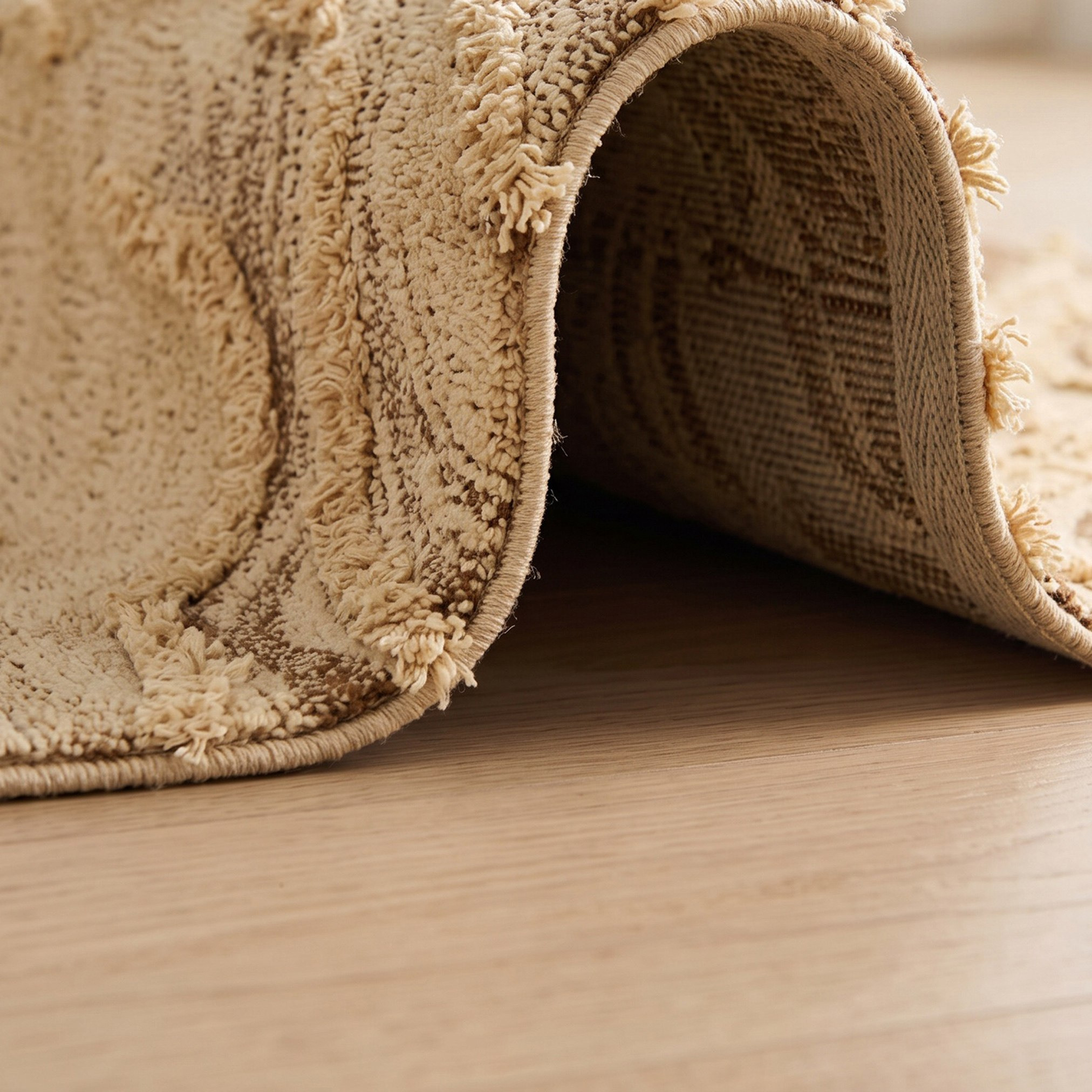 Aizel Wavy Anti-Skid Overtufted Dhurrie - 60x90 cm-hbxdecorandfurnishings-floorcoverings-rugs-image-2
