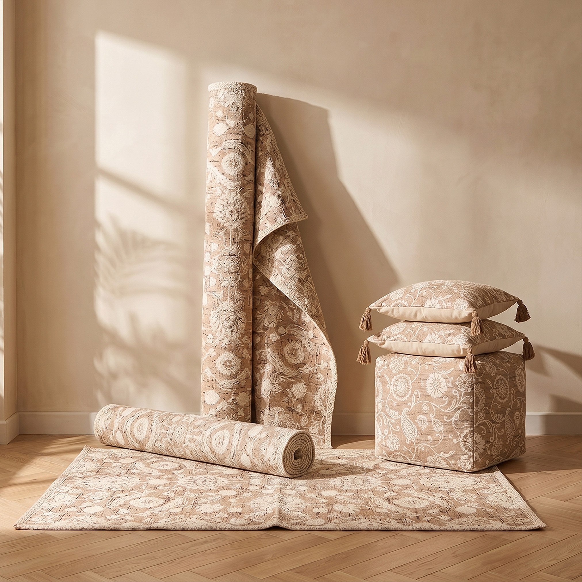 Aizel Flora 2-Piece Jacquard Filled Cushion Set - 50x50 cm-hbxlivingroom-furnishings-cushionsandcovers-filledcushions-image-4