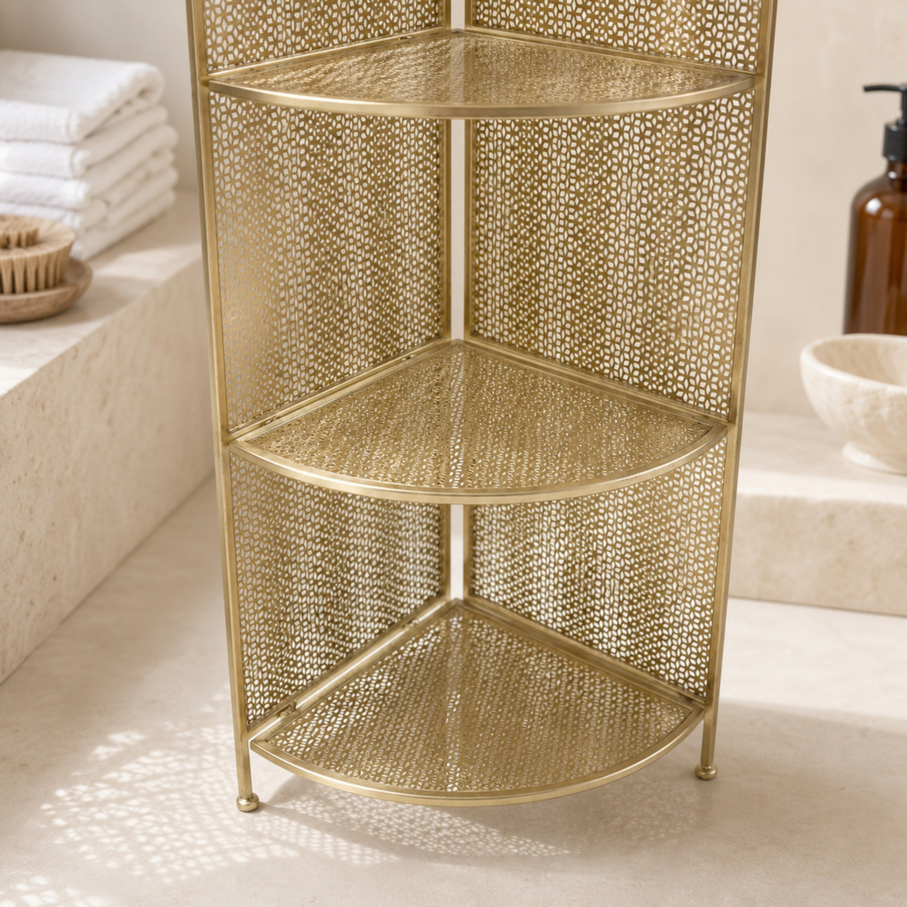 Vivian 4-Tier Corner Storage Rack - 35x35x117 cm-hbxbedroom-bedroomaccessories-bedroomstorage-image-3