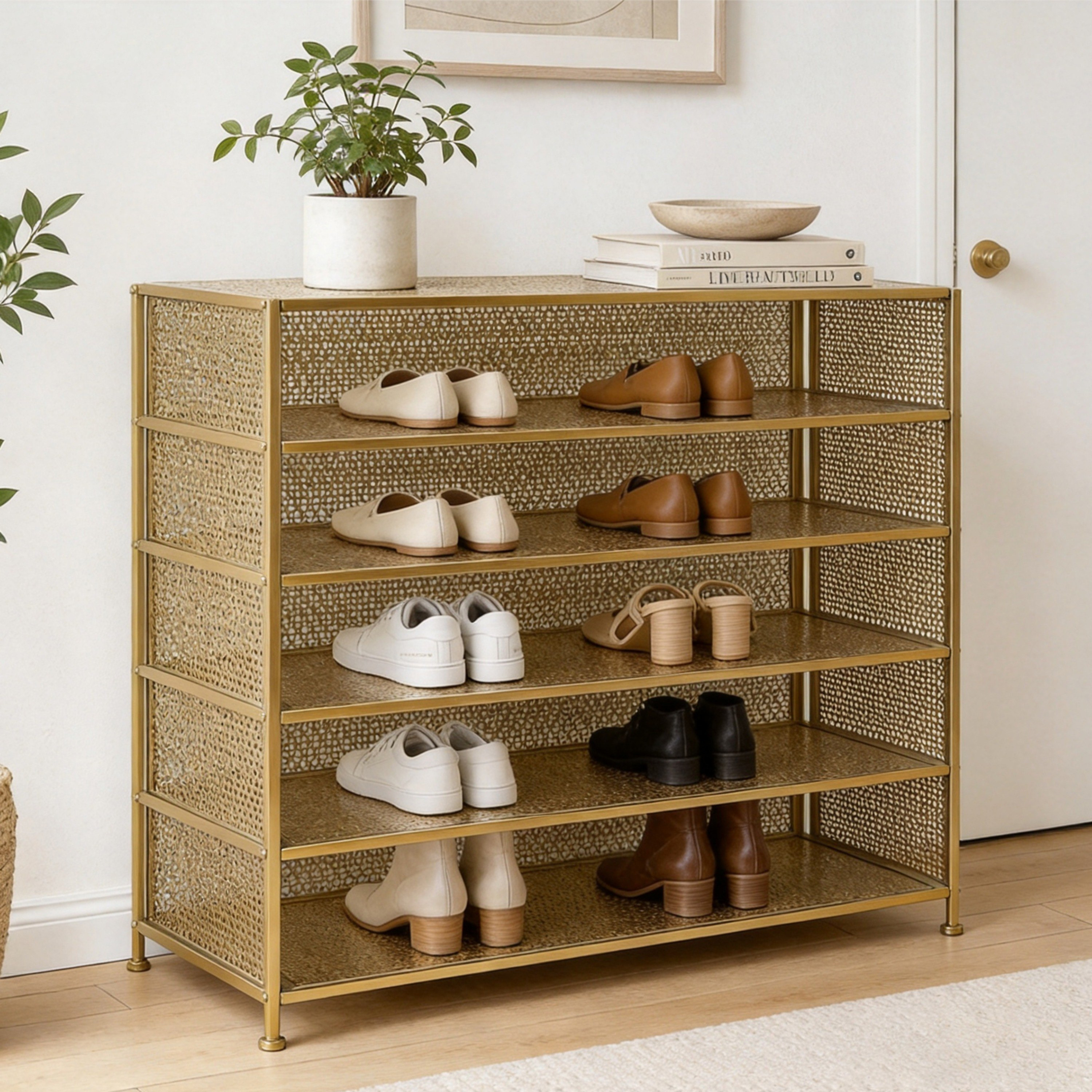 Vivian 5-Tier Shoe Rack - 90x35x80 cm-hbxbedroom-shoecabinetsandracks-image-1