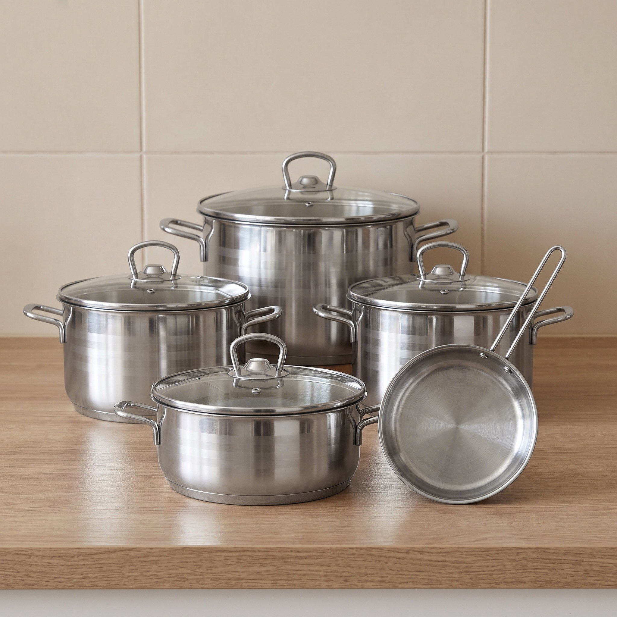 Covara 9-Piece Stainless Steel Cookware Set-hbxkitchen-kitchenware-foodpreparation-image-1