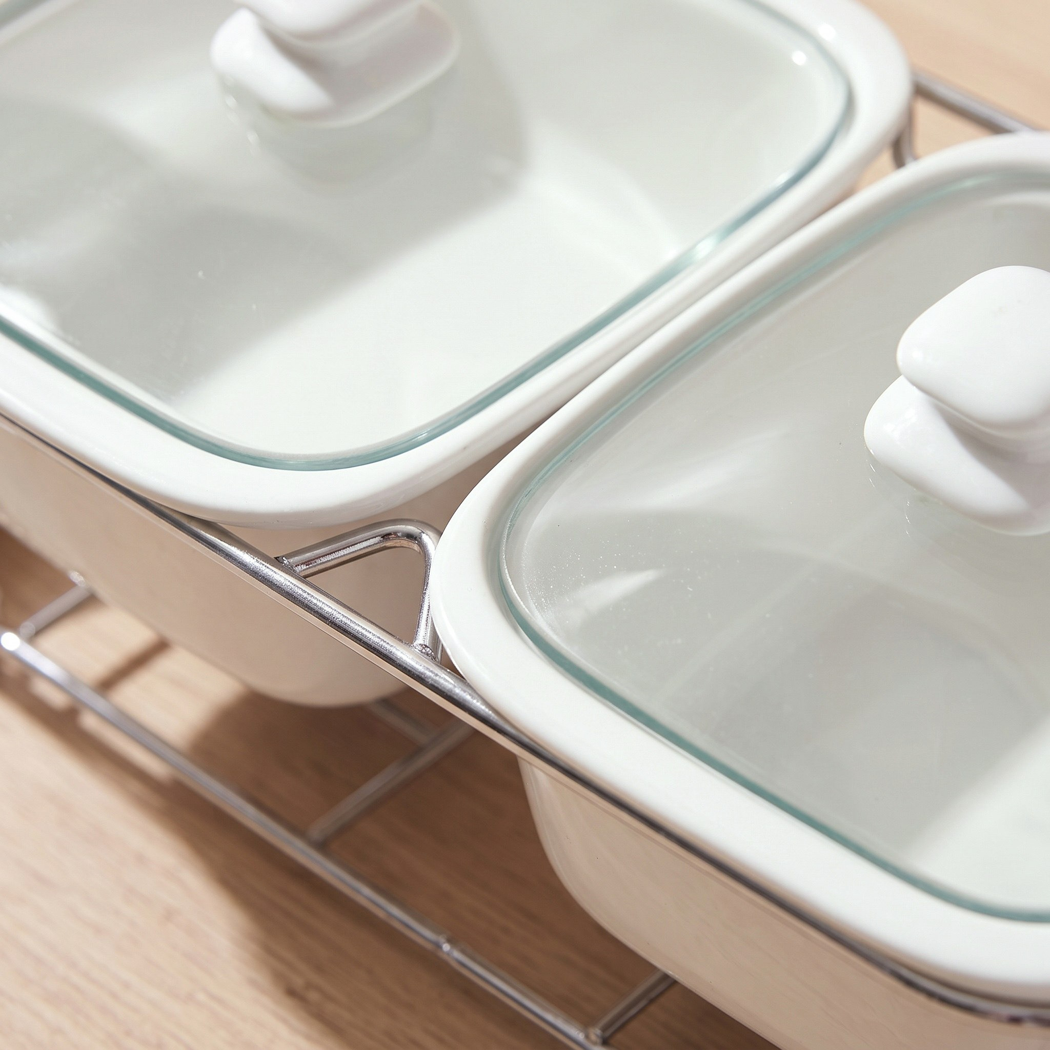 Supreme Twin Food Warmer Set - 1.6 L-hbxdecorandfurnishings-tabletop-serveware-image-4