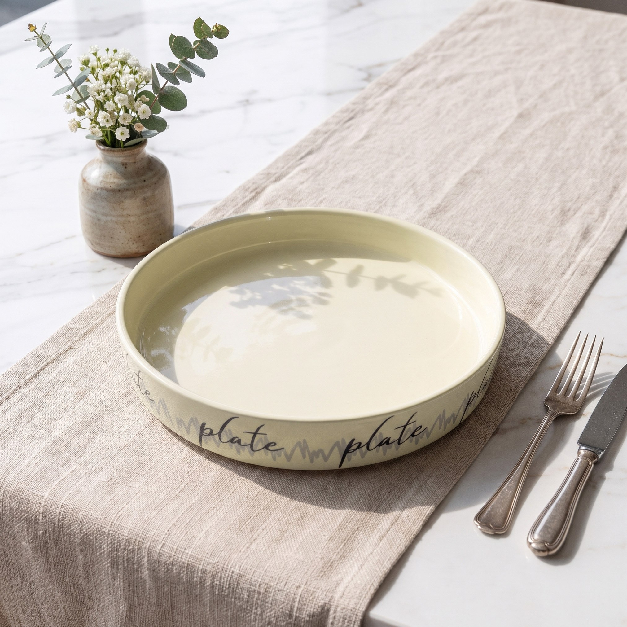 Wordscape Pasta Plate - 22 cm-hbxdecorandfurnishings-tabletop-crockery-image-1