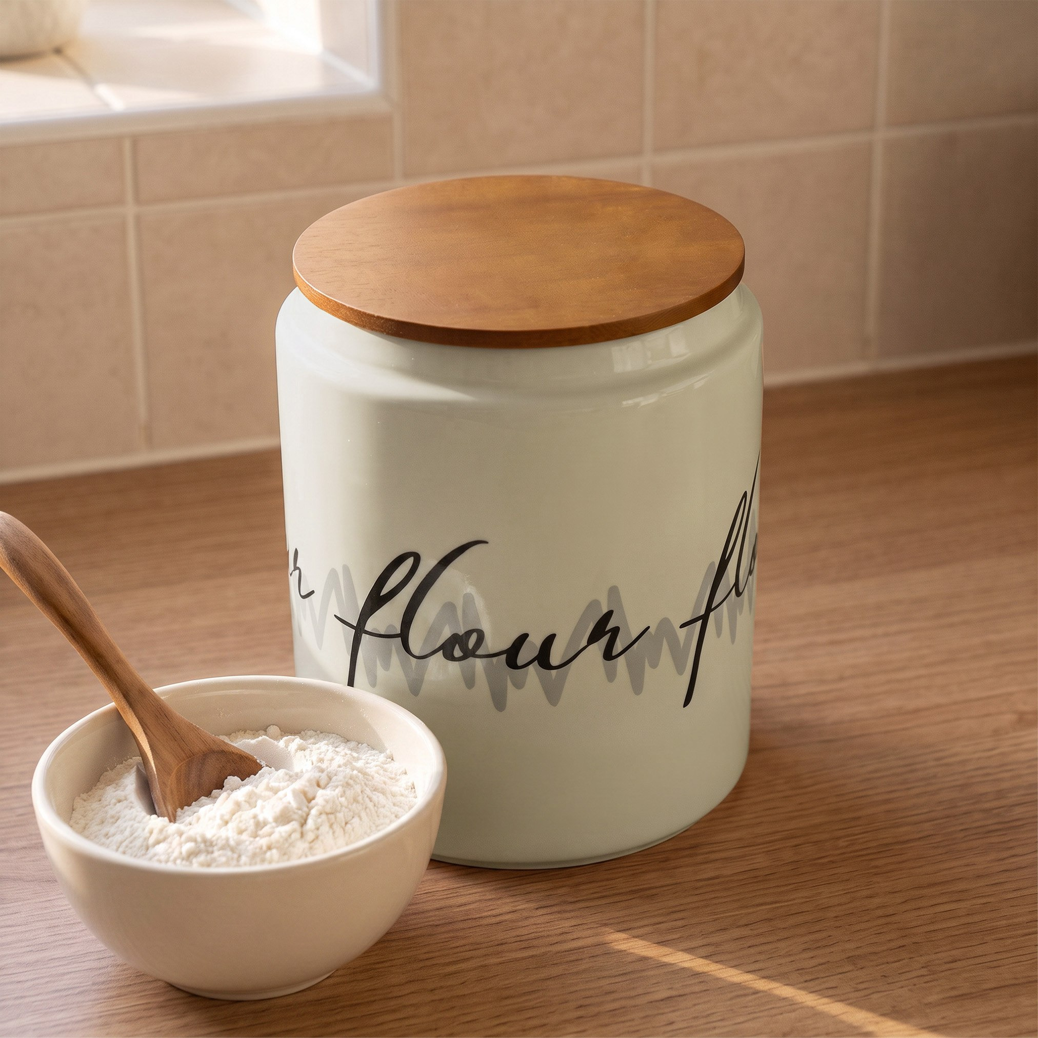 جرة دقيق من وورد سكيب - 20 سم-hbxhomeware-kitchenware-containersandjars-image-1