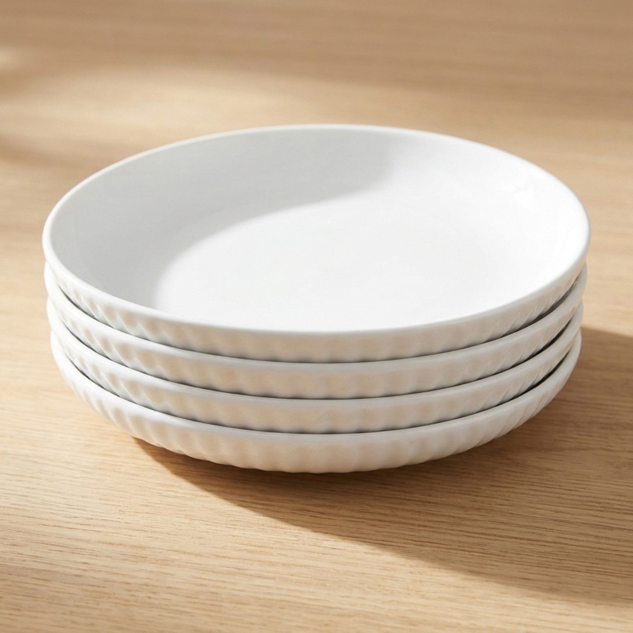 Luster 4-Piece Embossed Side Plate Set - 20 cm-hbxdecorandfurnishings-tabletop-crockery-image-2