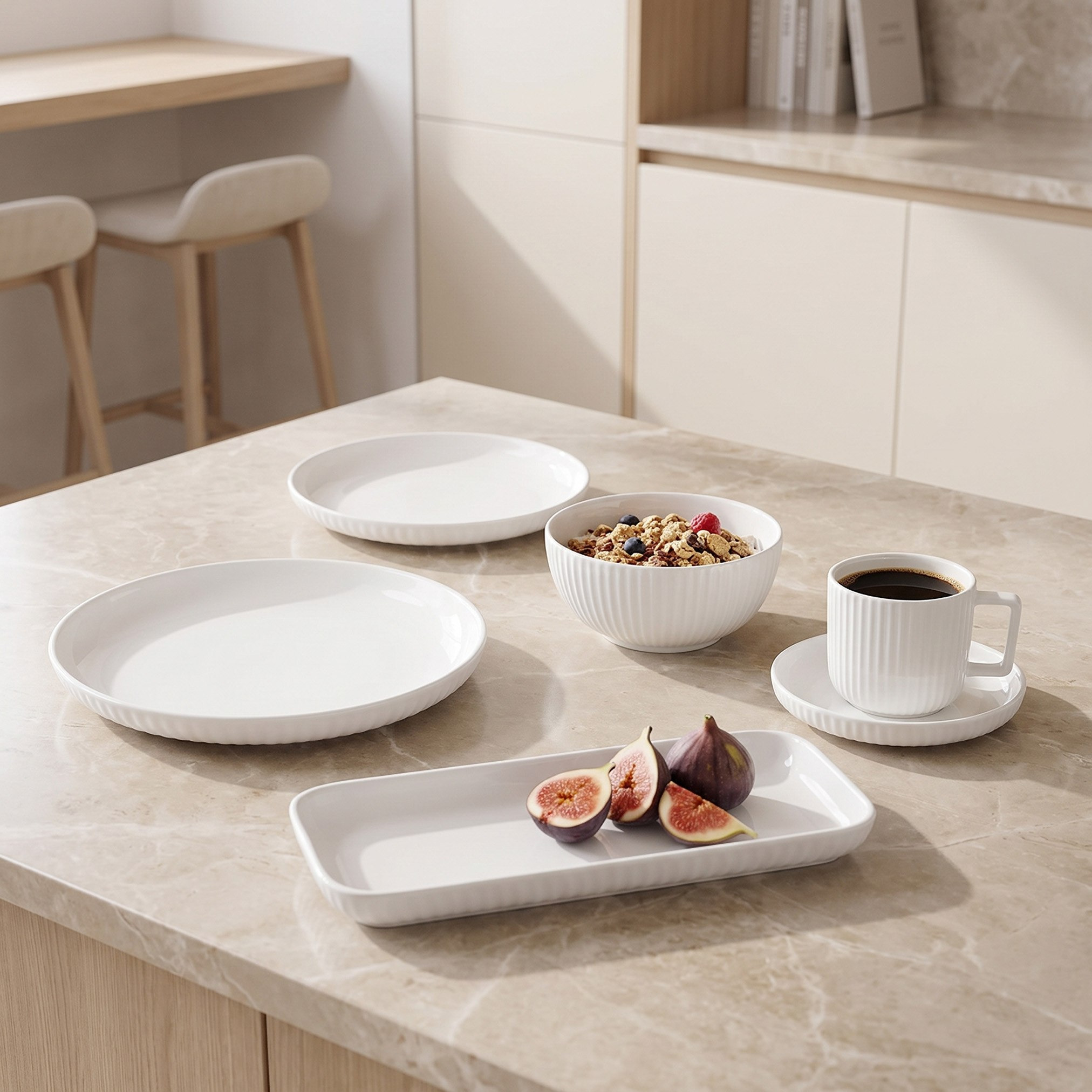 طقم أكواب وصحون بتصميم بارز من لستر - 220 مل -  8 قطع-PROMO_HB_SA_SETFOR1299_270826-image-5