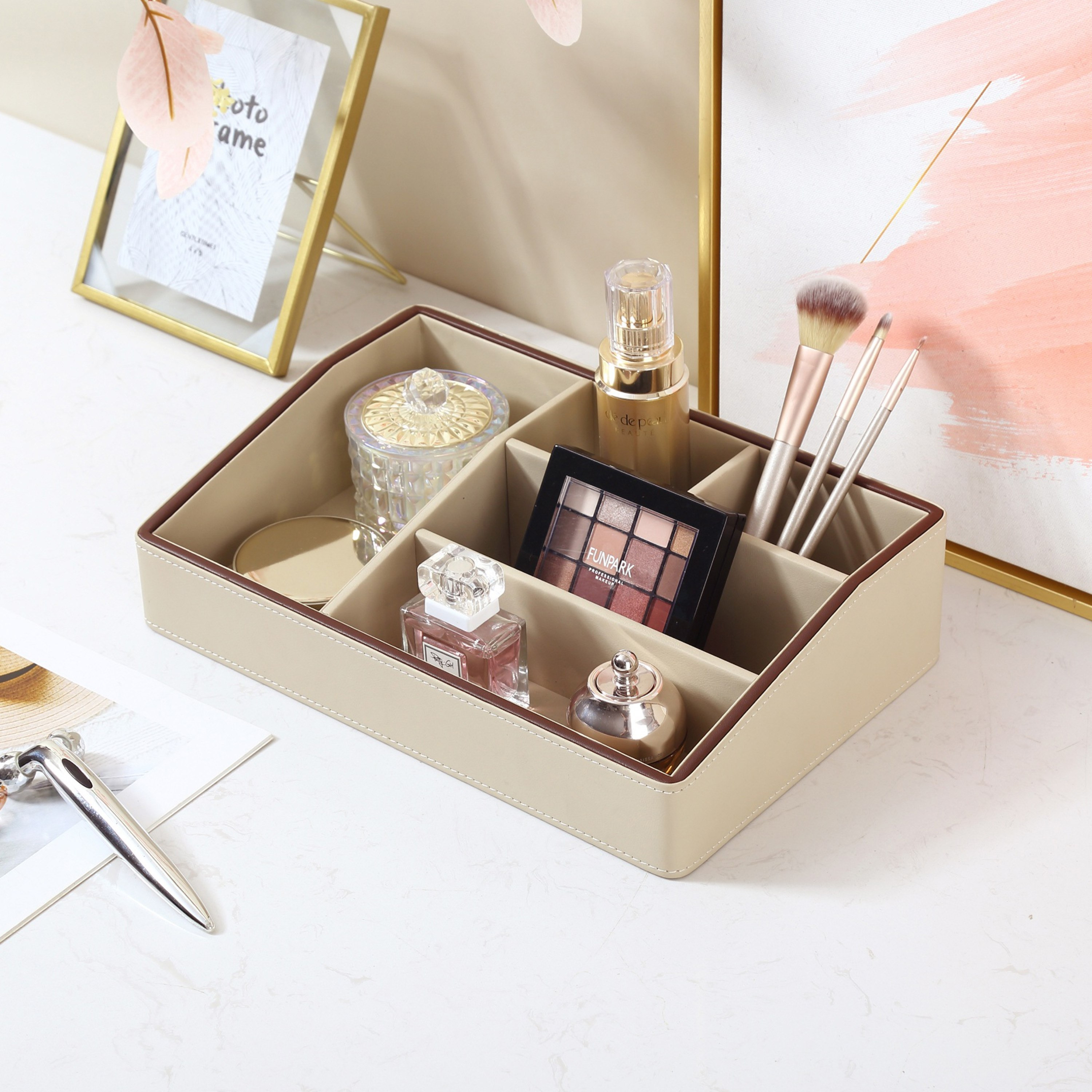 منظم مكياج بـ 5 أقسام من أورا -  32.4x21.5x8.2 سم-hbxhomeware-hbxbedroom-image-6